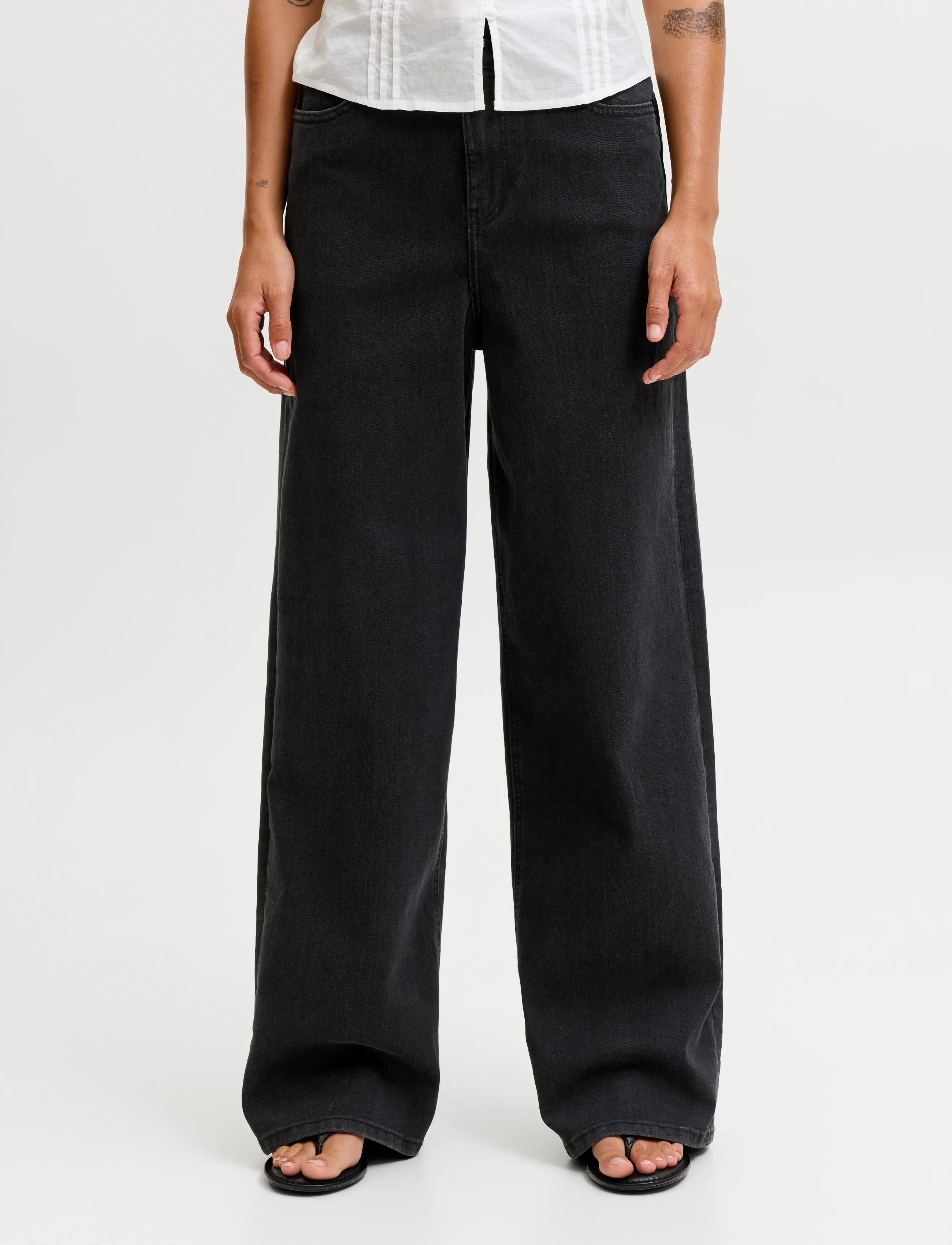 JJXX JXTOKYO WIDE HW C6145 JEANS DNM NOOS - Kleidung - BLACK DENIM / black