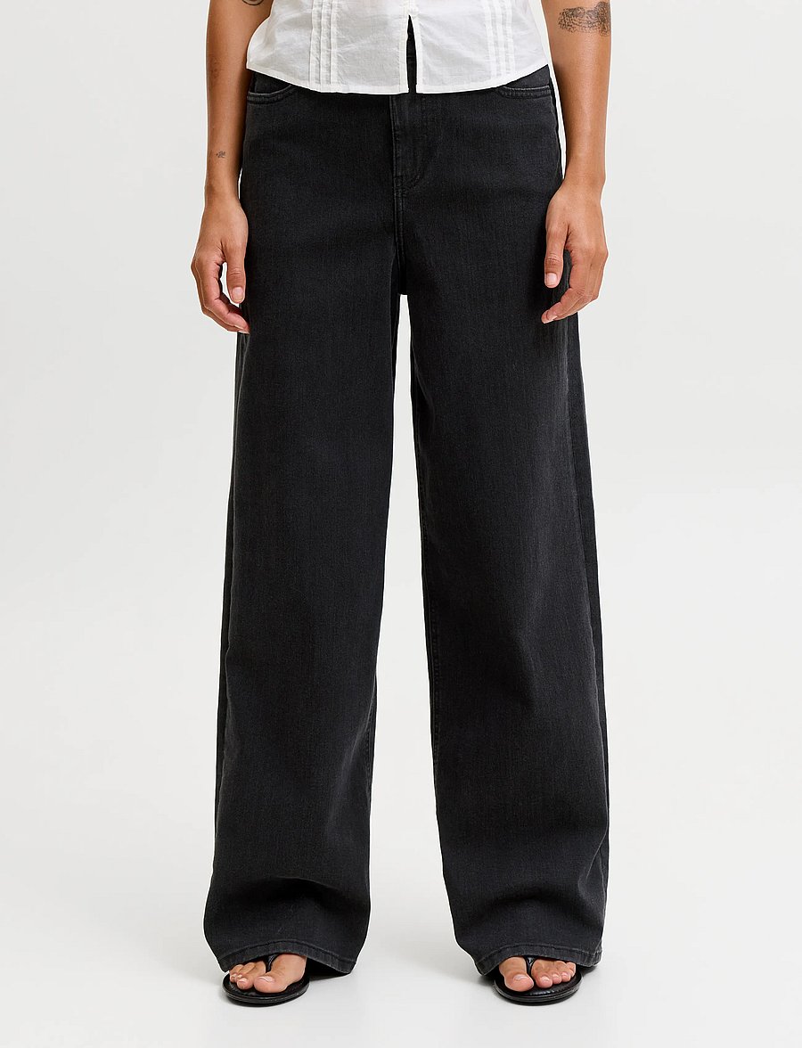 JJXX - JXTOKYO WIDE HW C6145 JEANS DNM NOOS - hosen mit weitem bein - black denim - 0