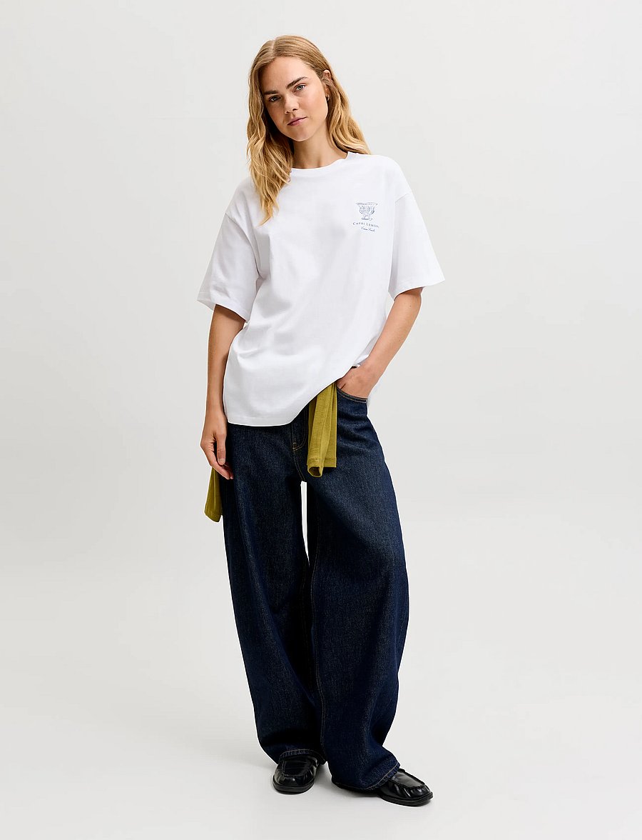 JJXX - JXMILLOW LOOSE SS TEE JRS - t-särgid - bright white - 4