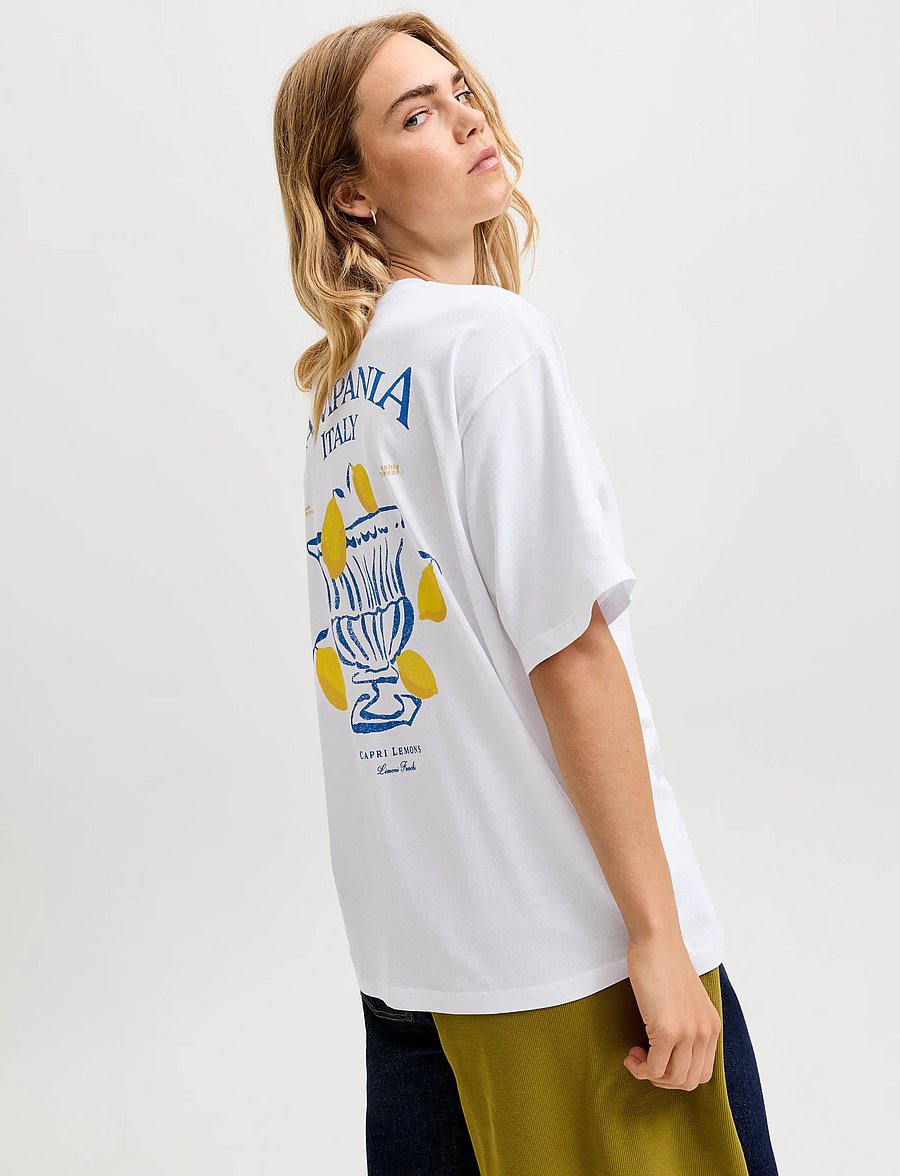 JJXX - JXMILLOW LOOSE SS TEE JRS - t-särgid - bright white - 5