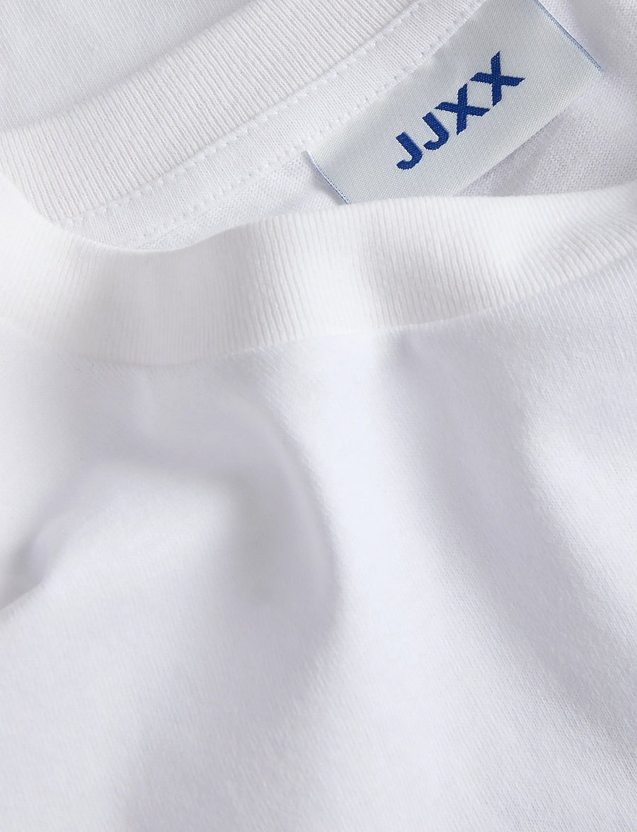 JJXX - JXMILLOW LOOSE SS TEE JRS - t-särgid - bright white - 2