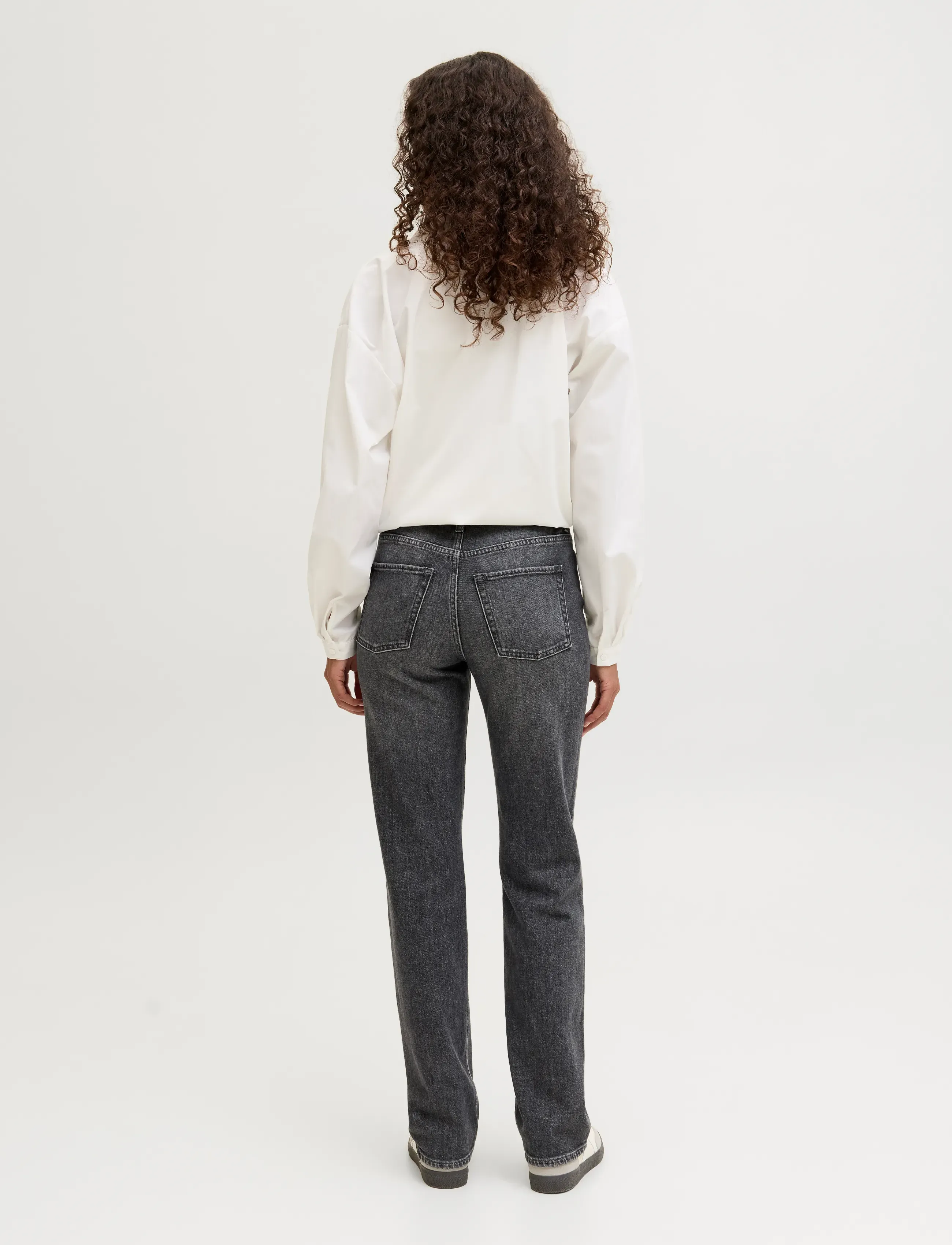 JJXX - JXNICE SL-STR MW C8165 JEANS DNM NOOS - laveste priser - dark grey denim - 3