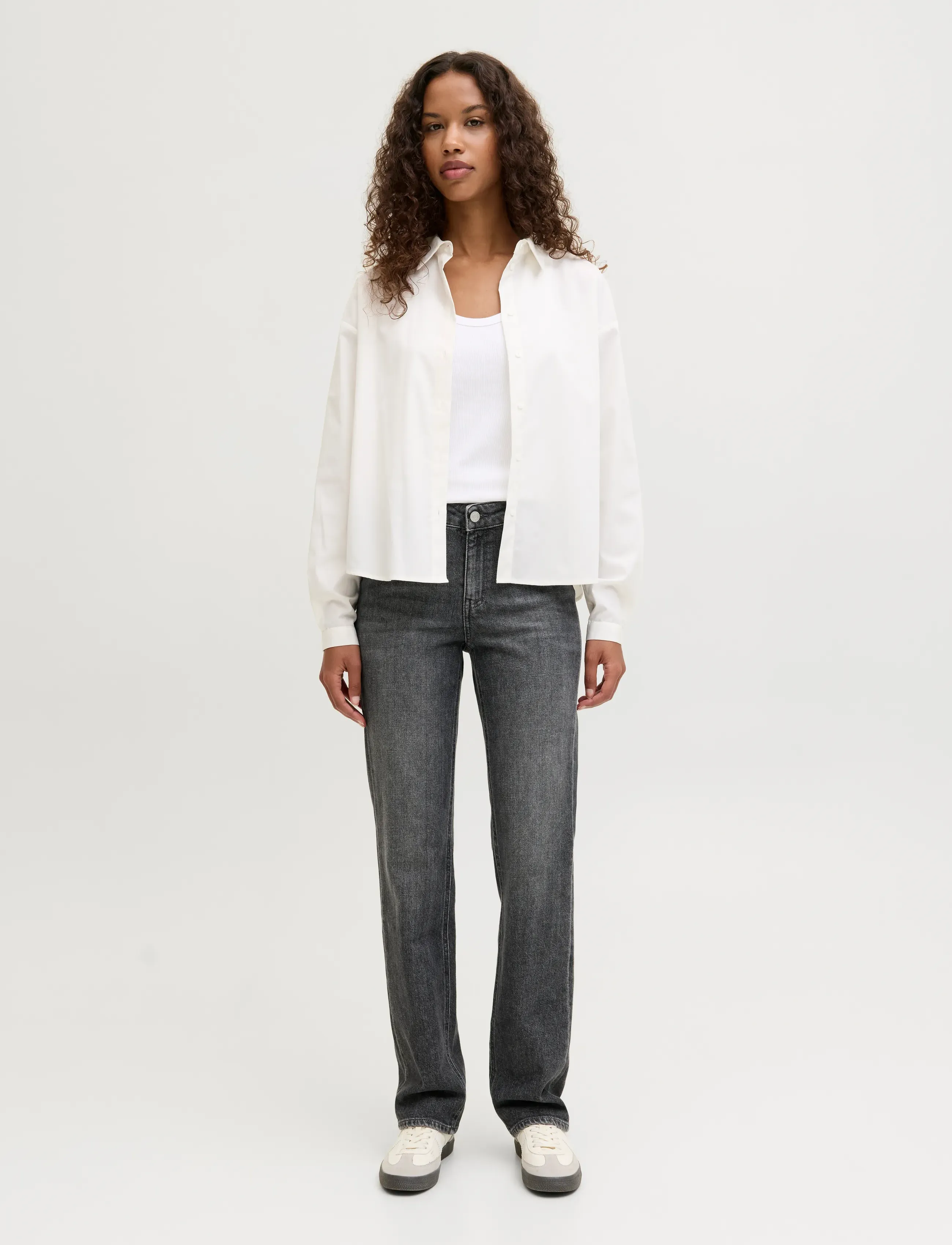 JJXX - JXNICE SL-STR MW C8165 JEANS DNM NOOS - laveste priser - dark grey denim - 4