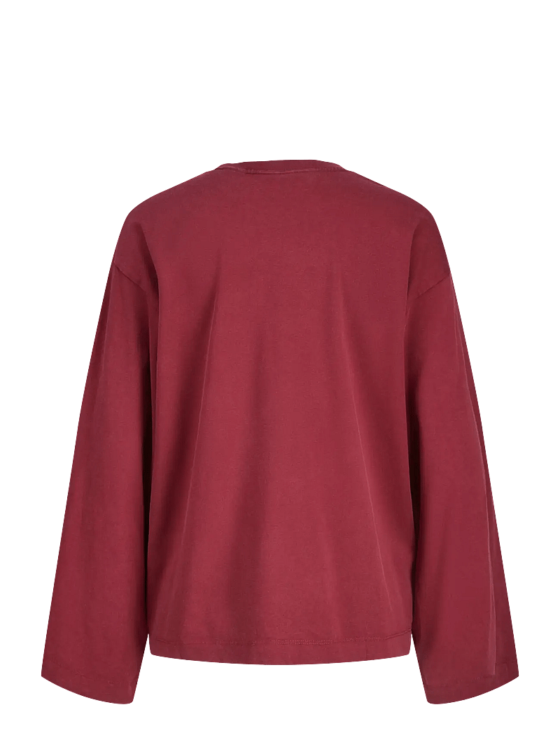 JJXX - JXANDREA WASH LOOSE LS TEE JRS - långärmade toppar - cabernet - 2