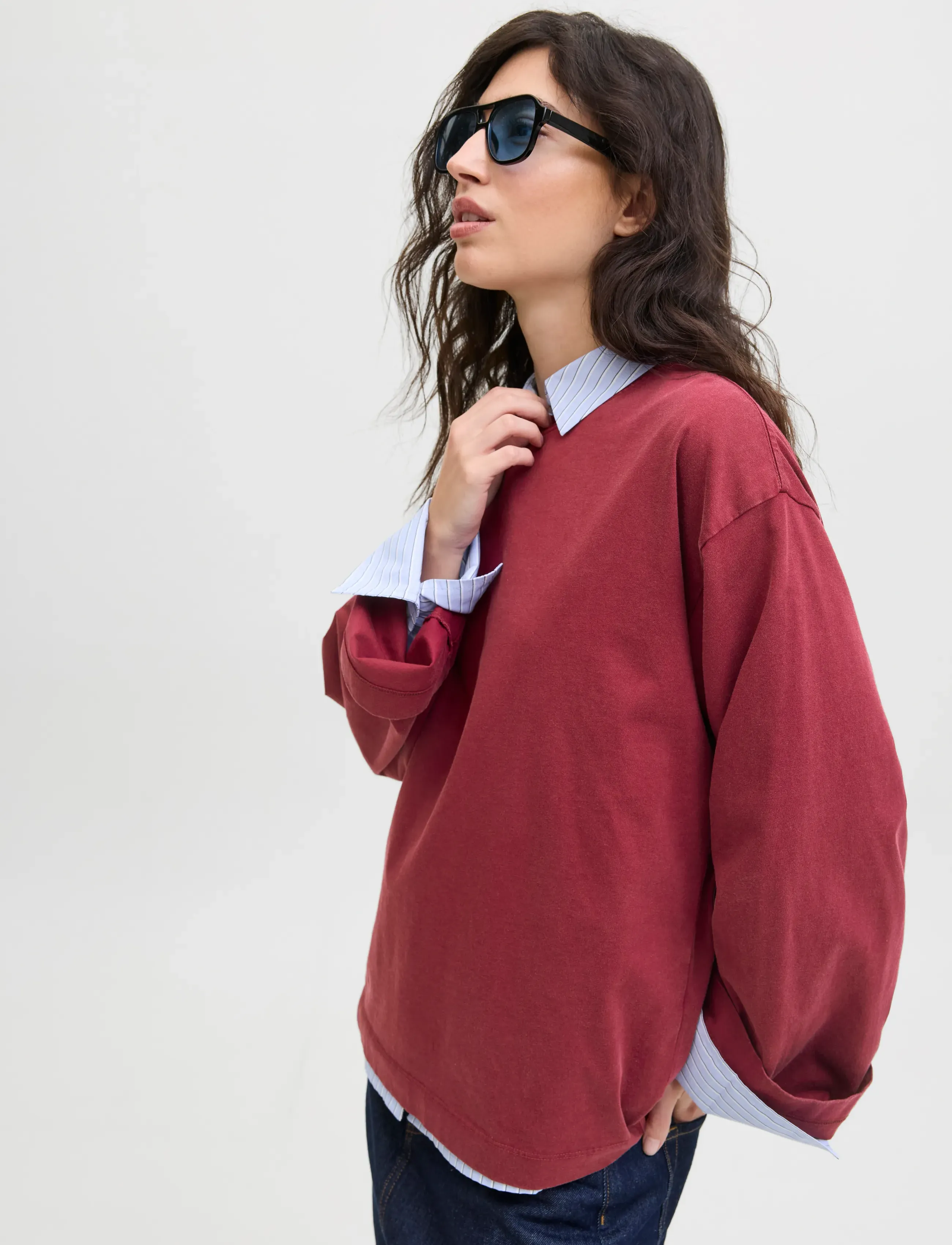 JJXX - JXANDREA WASH LOOSE LS TEE JRS - laveste priser - cabernet - 5