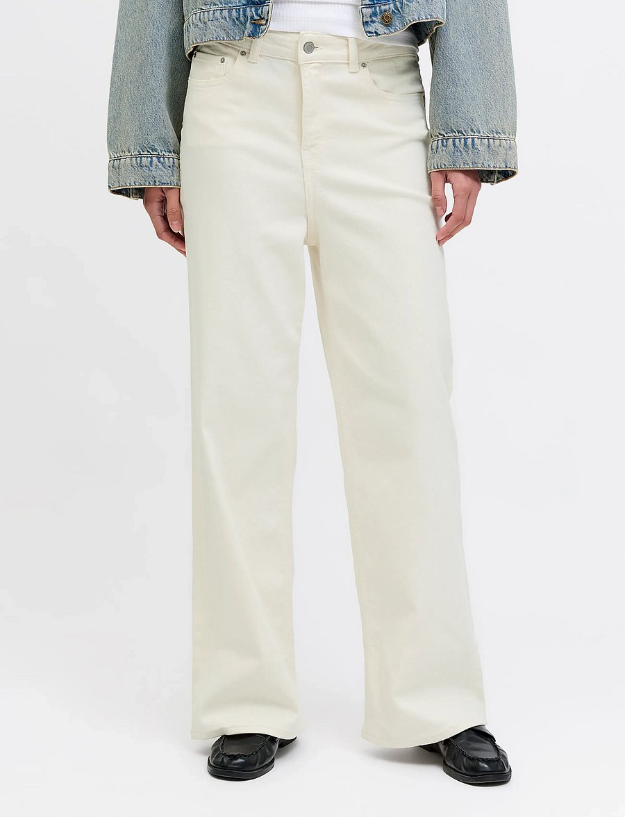 JJXX - JXTOKYO WIDE HW JEANS C6171 DNM NOOS - hosen mit weitem bein - white denim - 0
