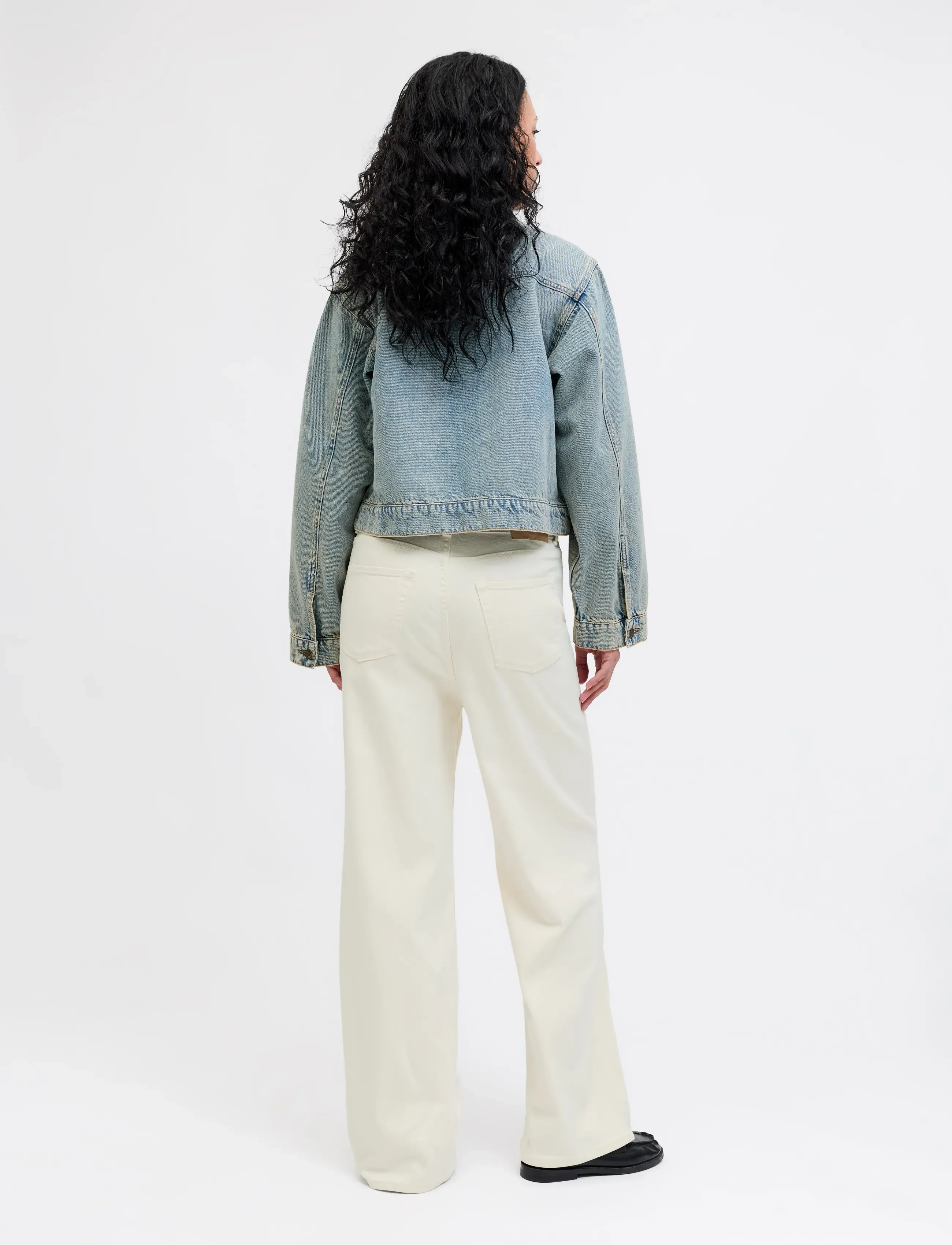 JJXX - JXTOKYO WIDE HW JEANS C6171 DNM NOOS - hosen mit weitem bein - white denim - 3