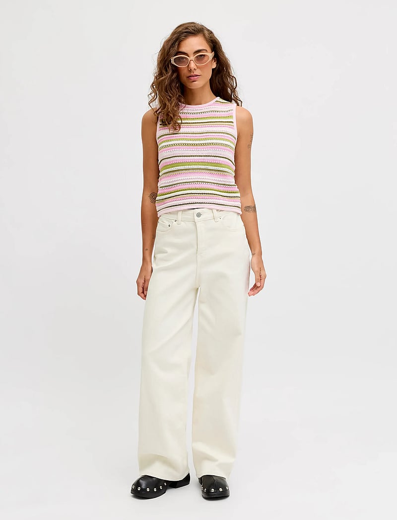 JJXX - JXTOKYO WIDE HW JEANS C6171 DNM NOOS - wide leg jeans - white denim - 4