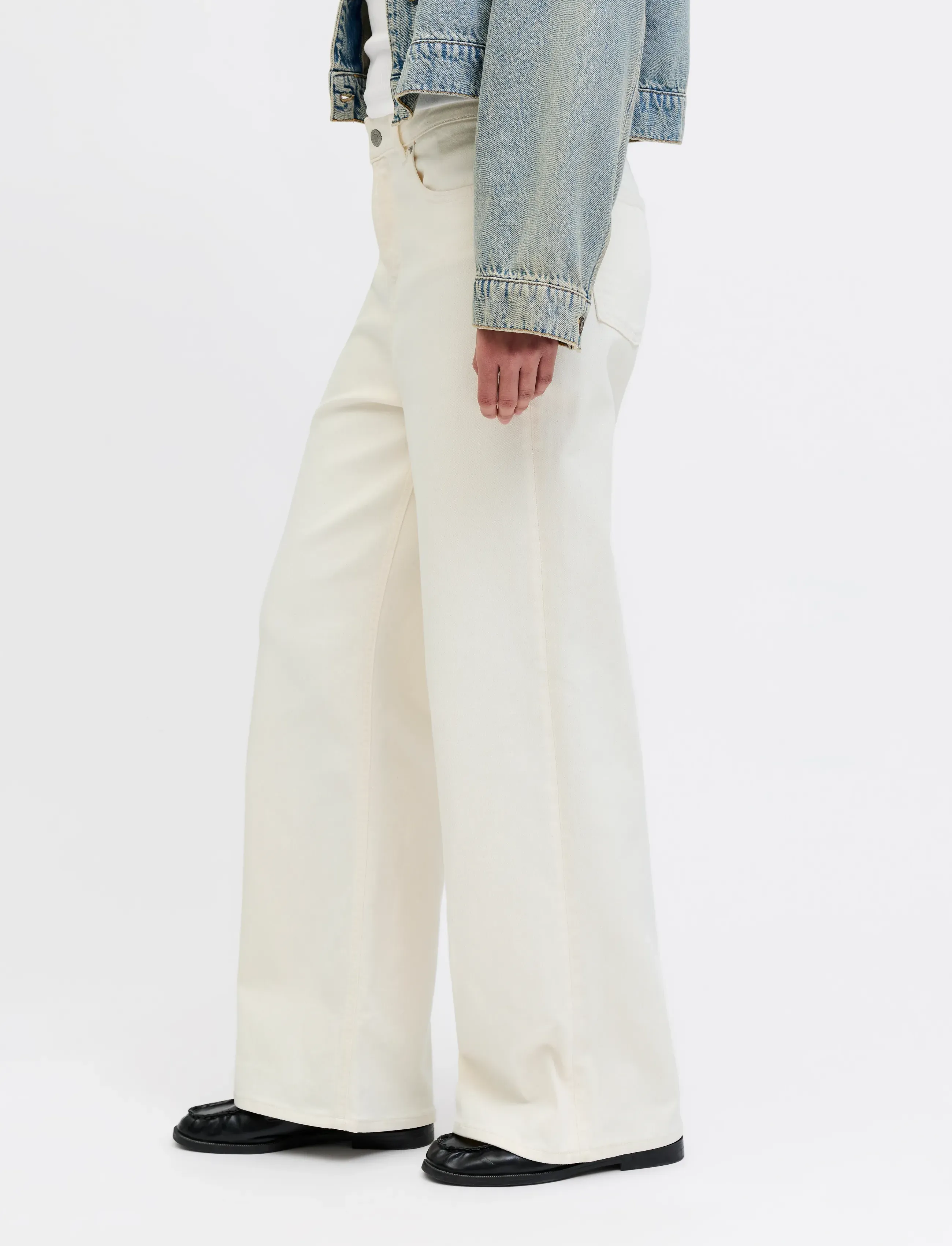 JJXX - JXTOKYO WIDE HW JEANS C6171 DNM NOOS - hosen mit weitem bein - white denim - 5