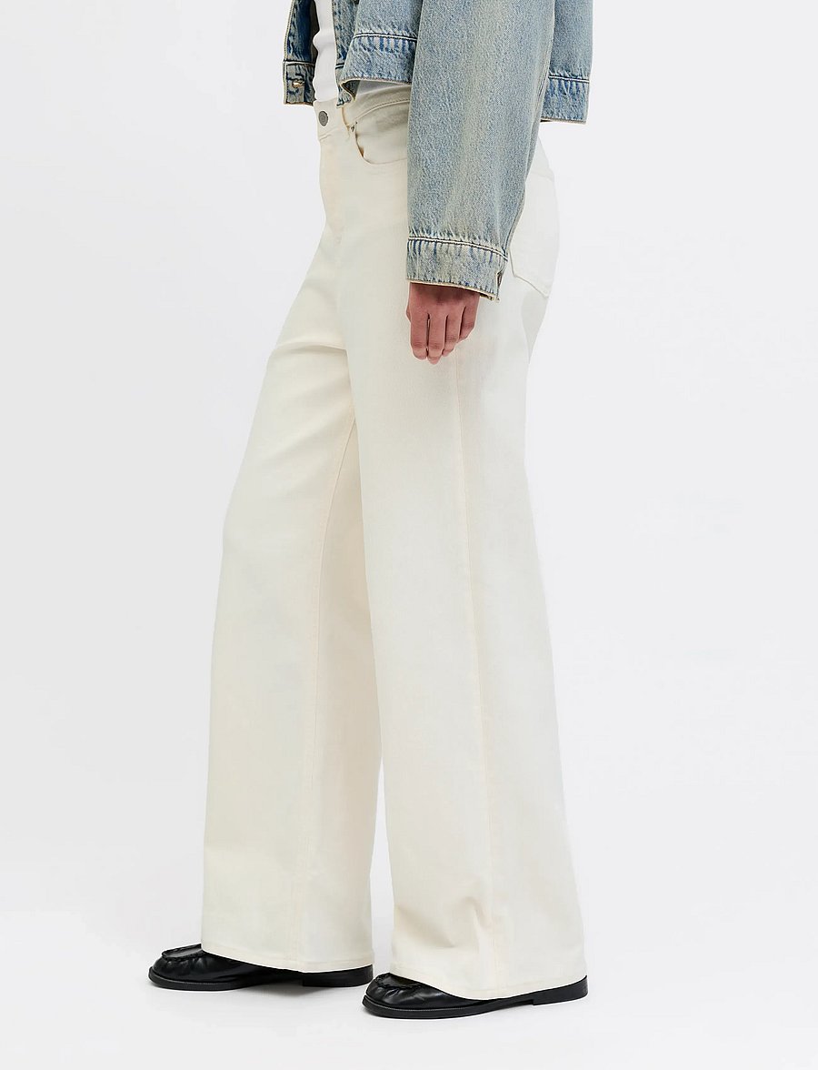 JJXX - JXTOKYO WIDE HW JEANS C6171 DNM NOOS - hosen mit weitem bein - white denim - 5