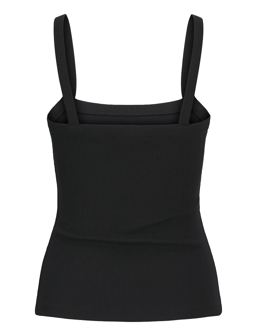 JJXX - JXFIFI STR SL RIB TOP JRS SN - mouwloze tops - black - 2