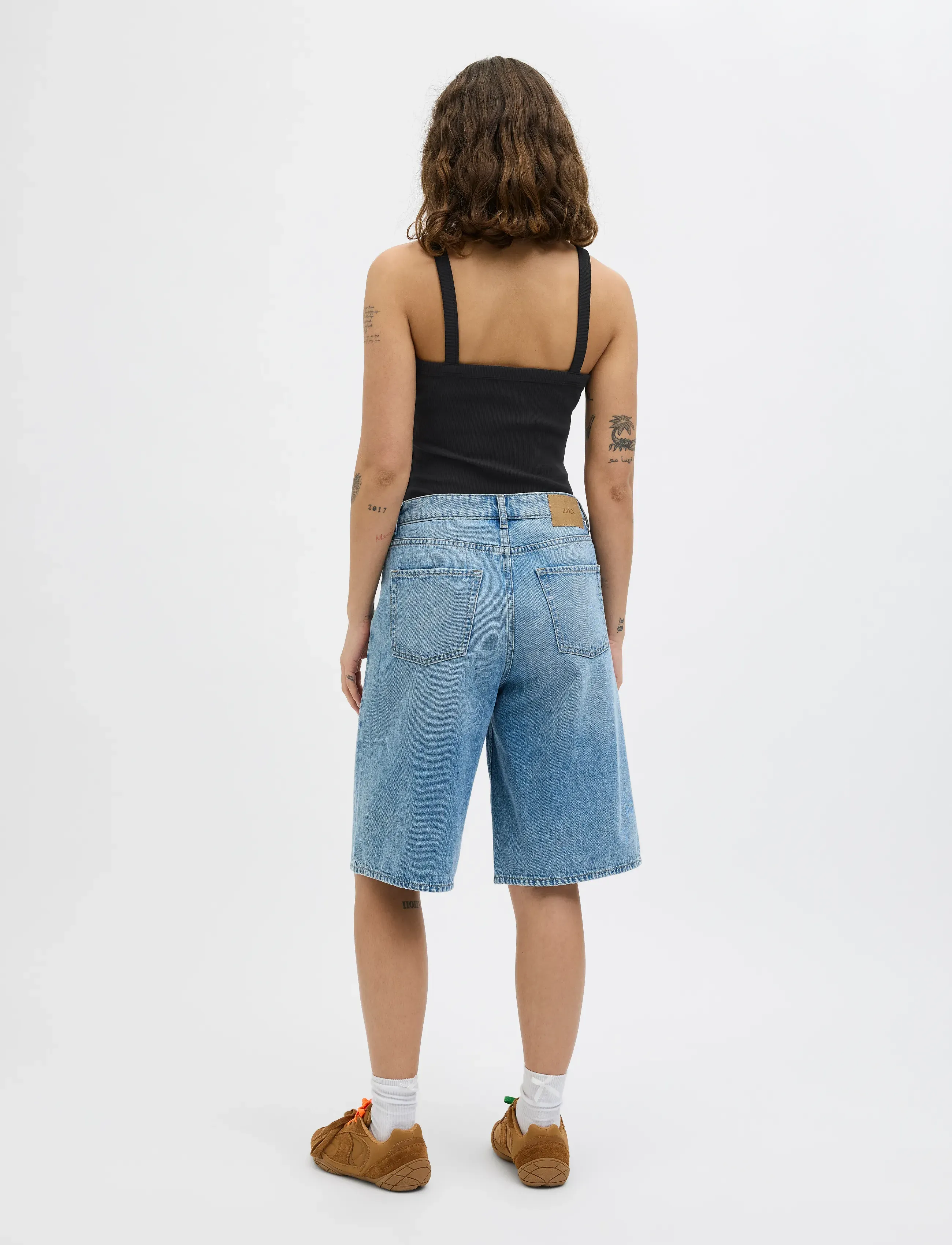 JJXX - JXFIFI STR SL RIB TOP JRS SN - mouwloze tops - black - 3