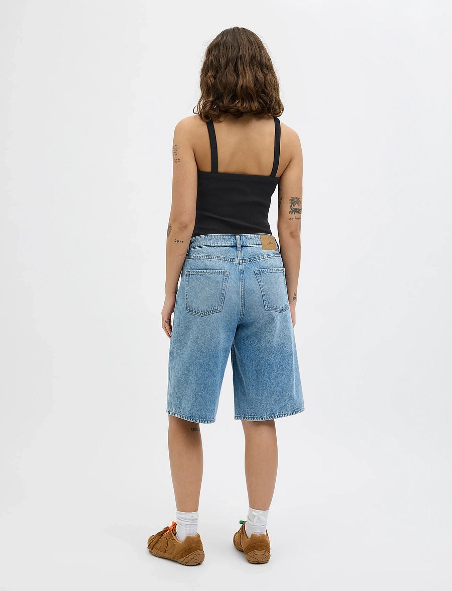 JJXX - JXFIFI STR SL RIB TOP JRS SN - mouwloze tops - black - 3