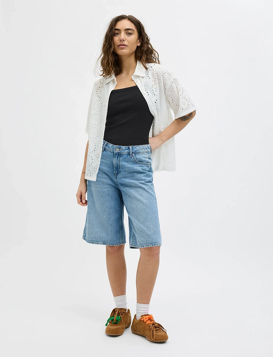 JJXX - JXFIFI STR SL RIB TOP JRS SN - mouwloze tops - black - 4