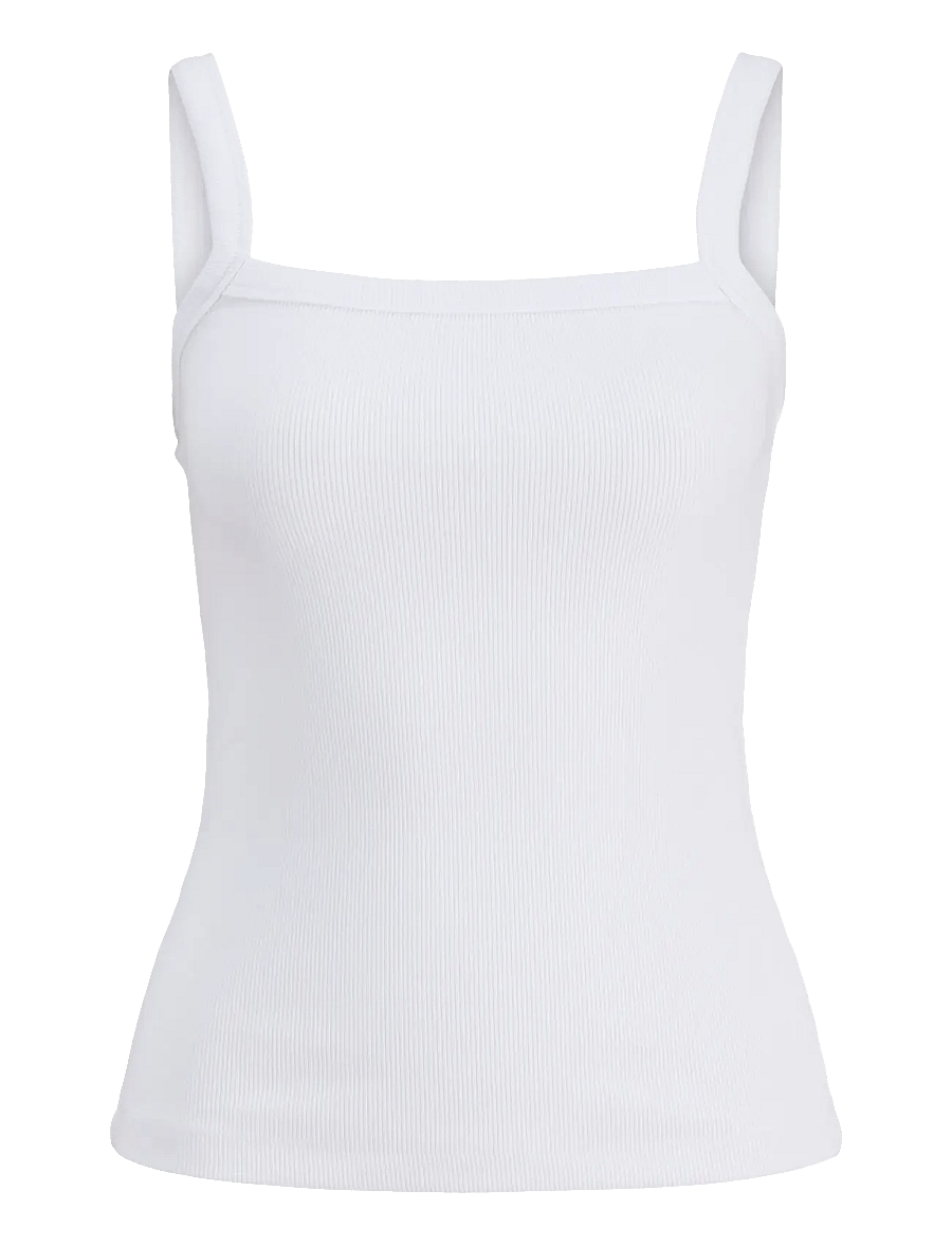 JJXX - JXFIFI STR SL RIB TOP JRS SN - palaidinukės be rankovių - bright white - 1