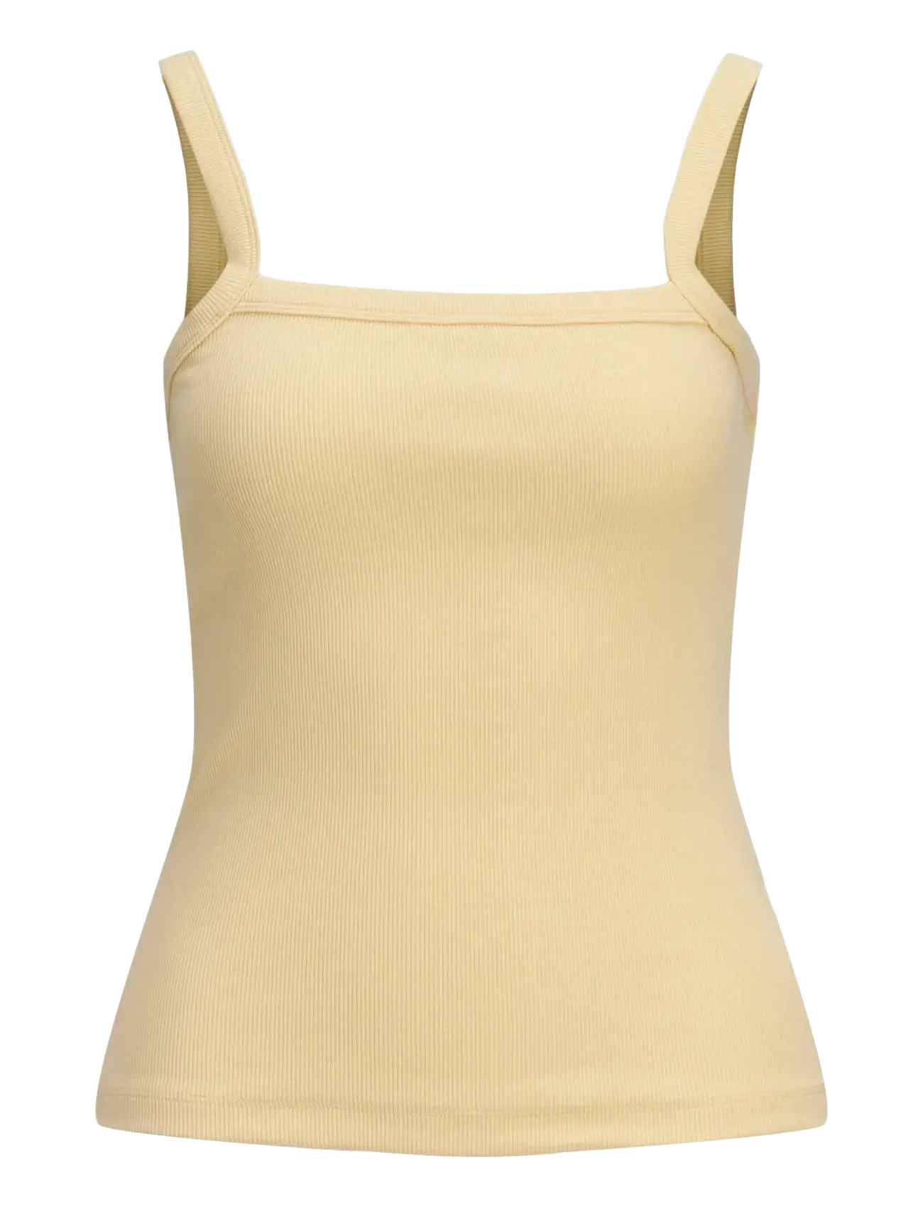 JJXX JXFIFI STR SL RIB TOP JRS SN - Tøj - SUNLIGHT / yellow