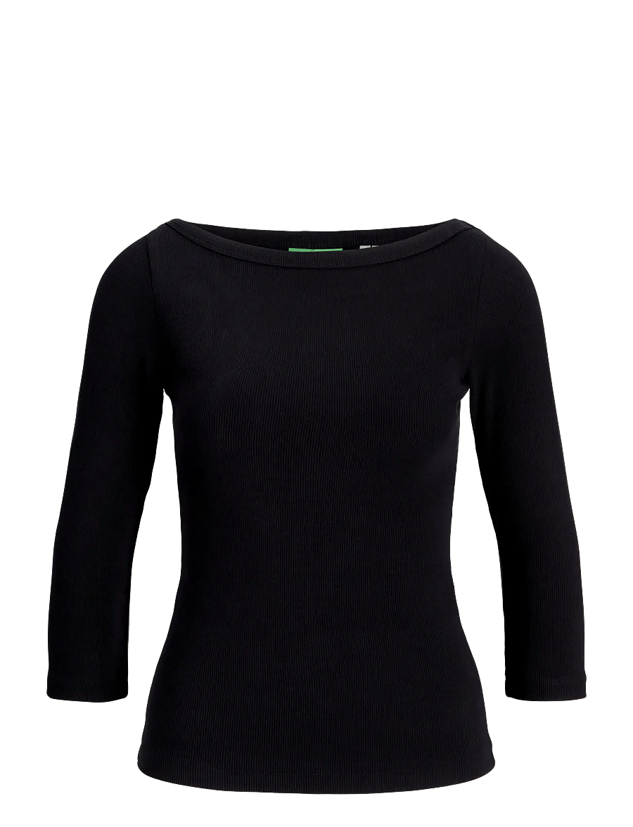 JJXX - JXFIFI STR 3/4 BOATNECK TOP JRS NOOS - langerma toppar - black - 1