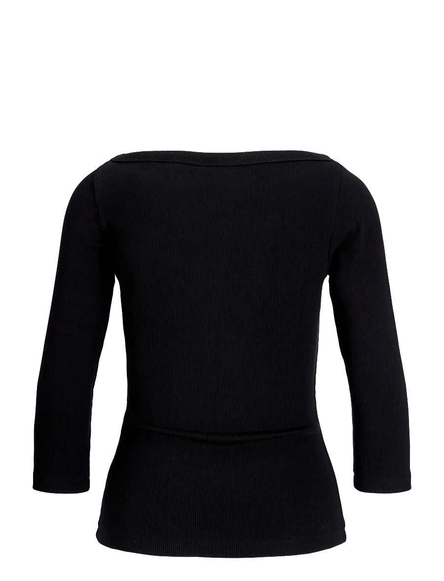 JJXX - JXFIFI STR 3/4 BOATNECK TOP JRS NOOS - langerma toppar - black - 2