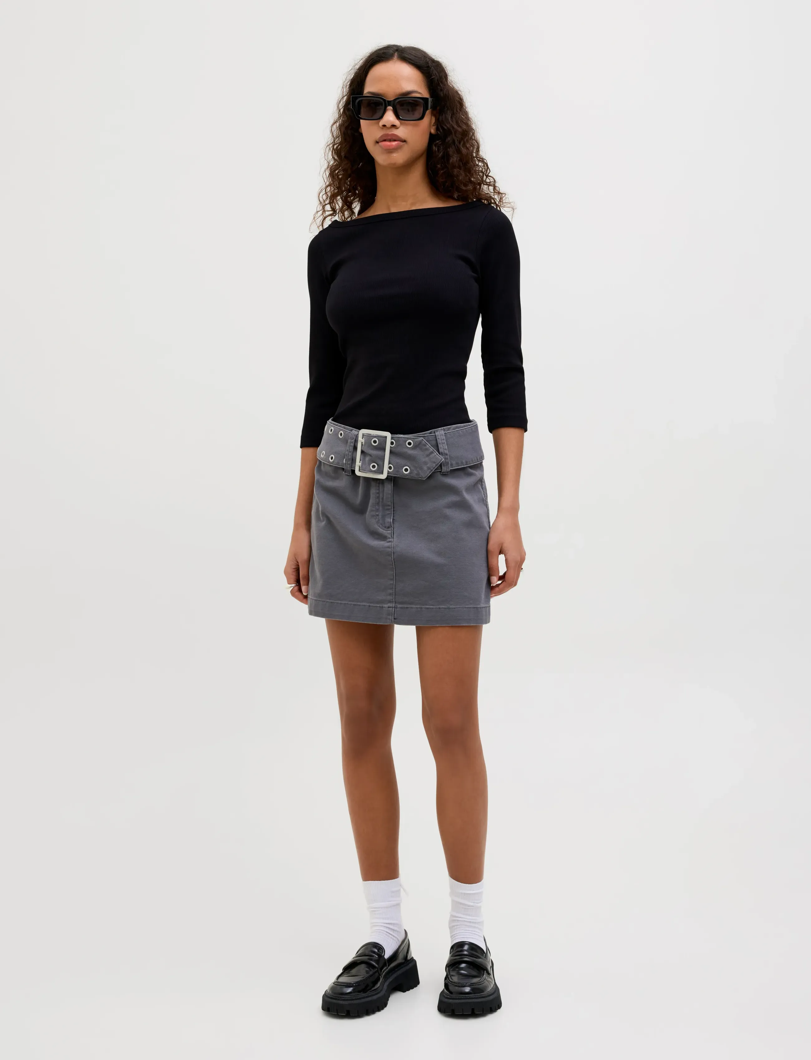 JJXX - JXFIFI STR 3/4 BOATNECK TOP JRS NOOS - langerma toppar - black - 4