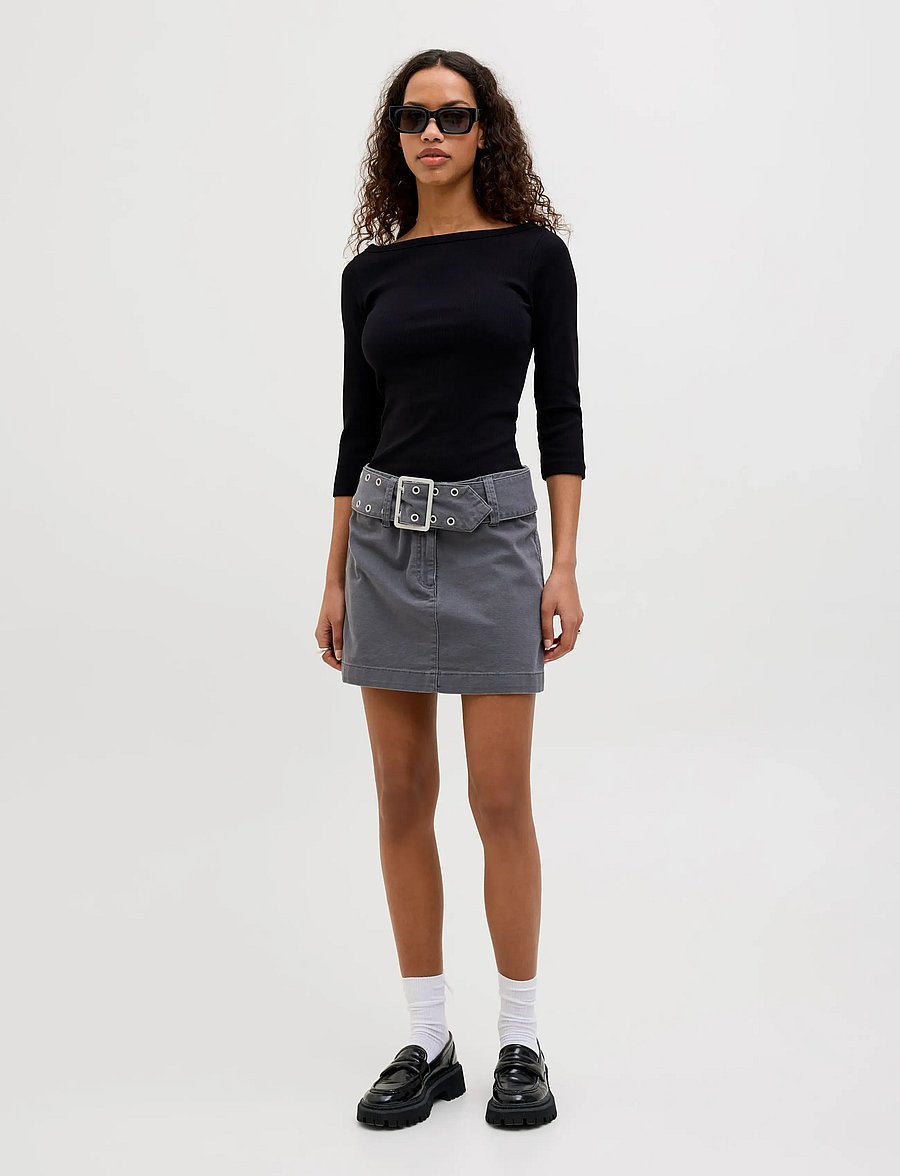 JJXX - JXFIFI STR 3/4 BOATNECK TOP JRS NOOS - langerma toppar - black - 4