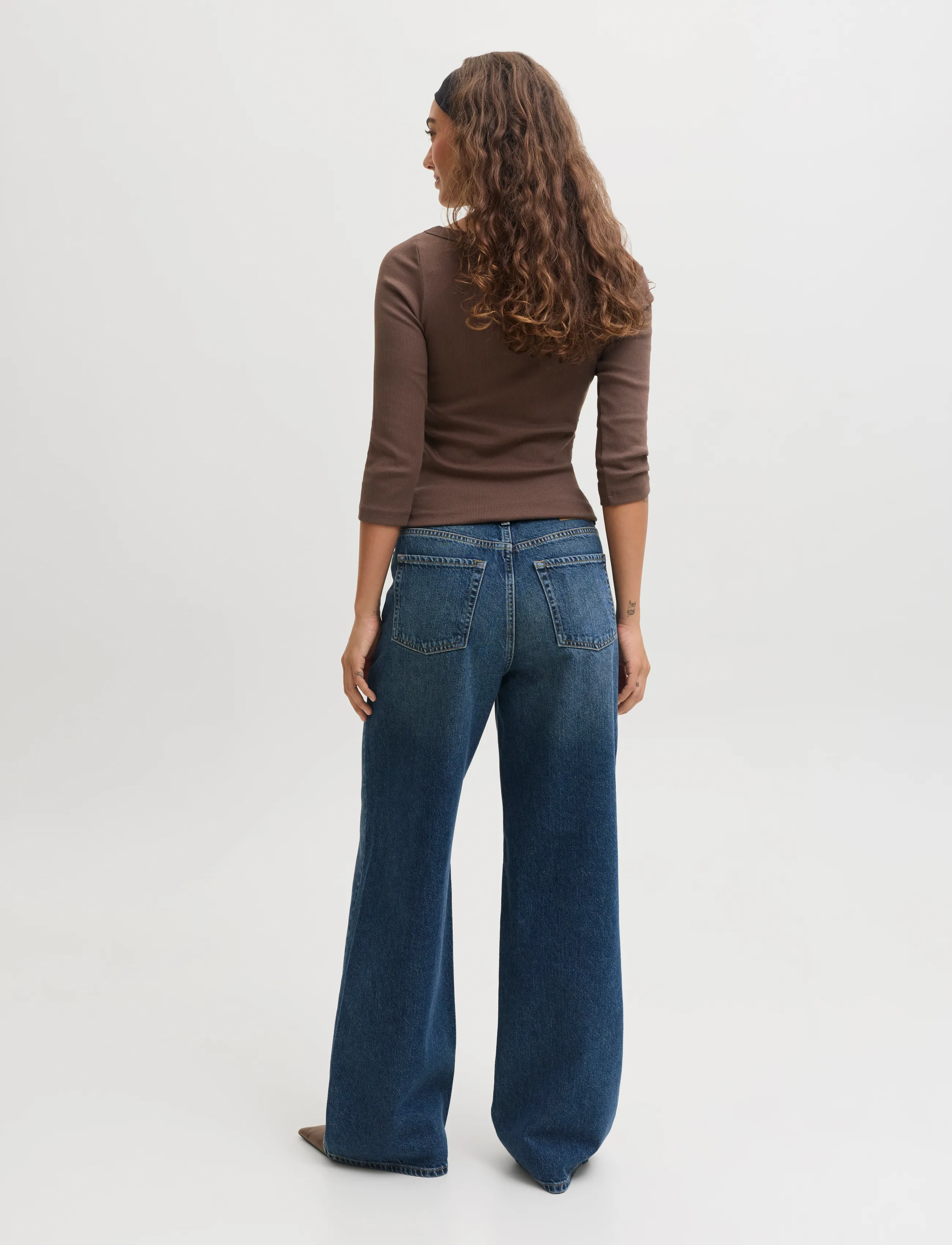 JJXX - JXFIFI STR 3/4 BOATNECK TOP JRS NOOS - long-sleeved tops - bracken - 3