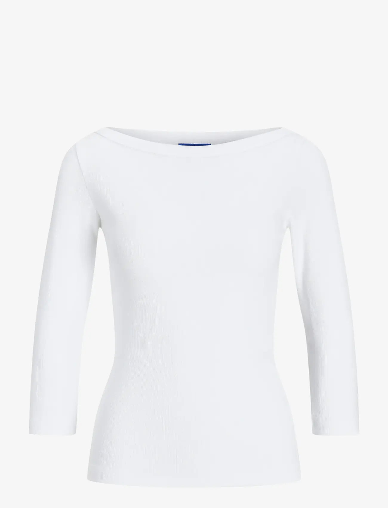 JJXX - JXFIFI STR 3/4 BOATNECK TOP JRS NOOS - long-sleeved tops - bright white - 1