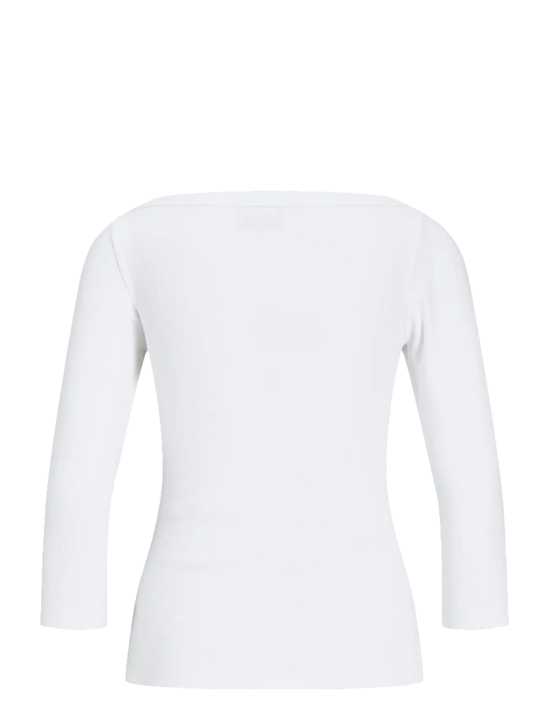 JJXX - JXFIFI STR 3/4 BOATNECK TOP JRS NOOS - long-sleeved tops - bright white - 2