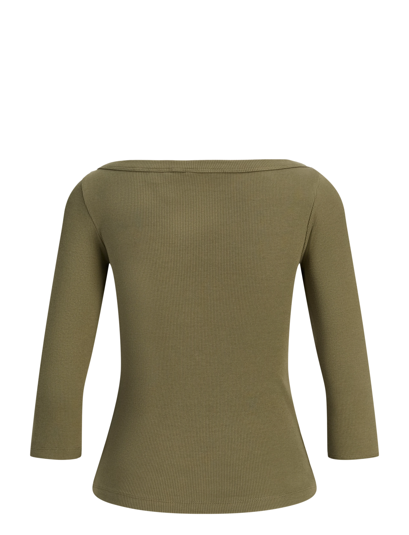 JJXX - JXFIFI STR 3/4 BOATNECK TOP JRS NOOS - long-sleeved tops - burnt olive - 2