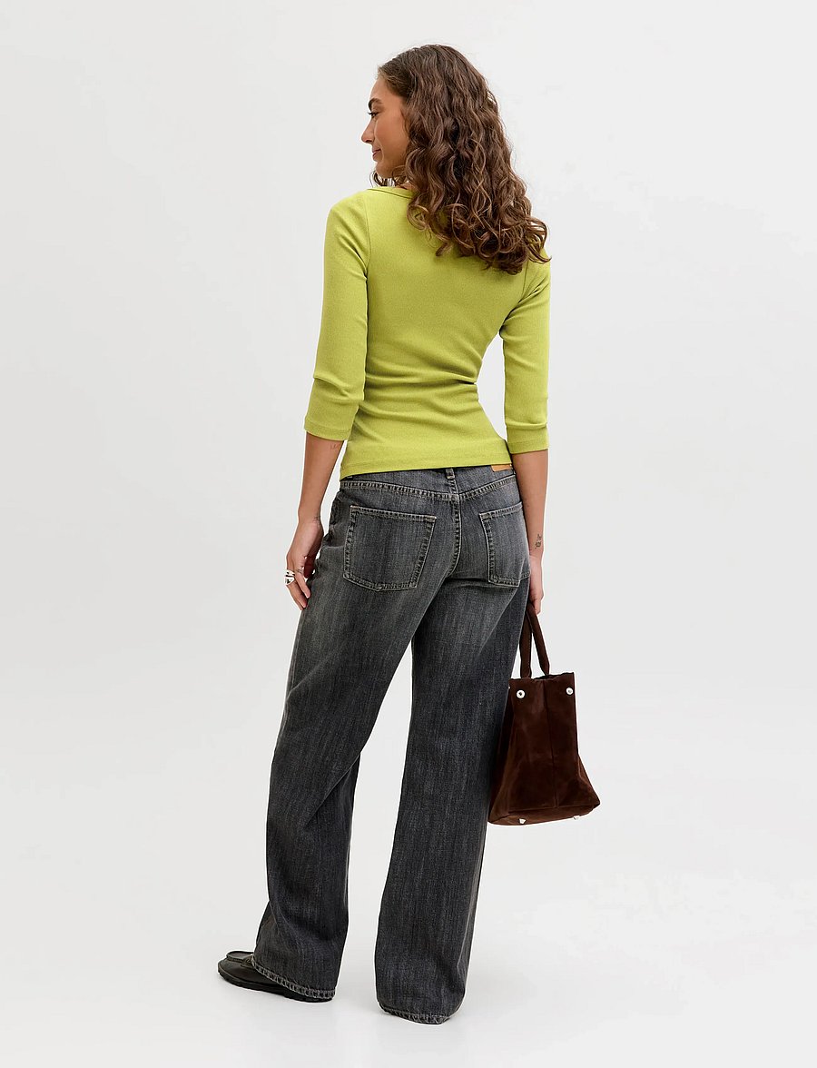 JJXX - JXFIFI STR 3/4 BOATNECK TOP JRS NOOS - t-shirts met lange mouwen - perfect pear - 3