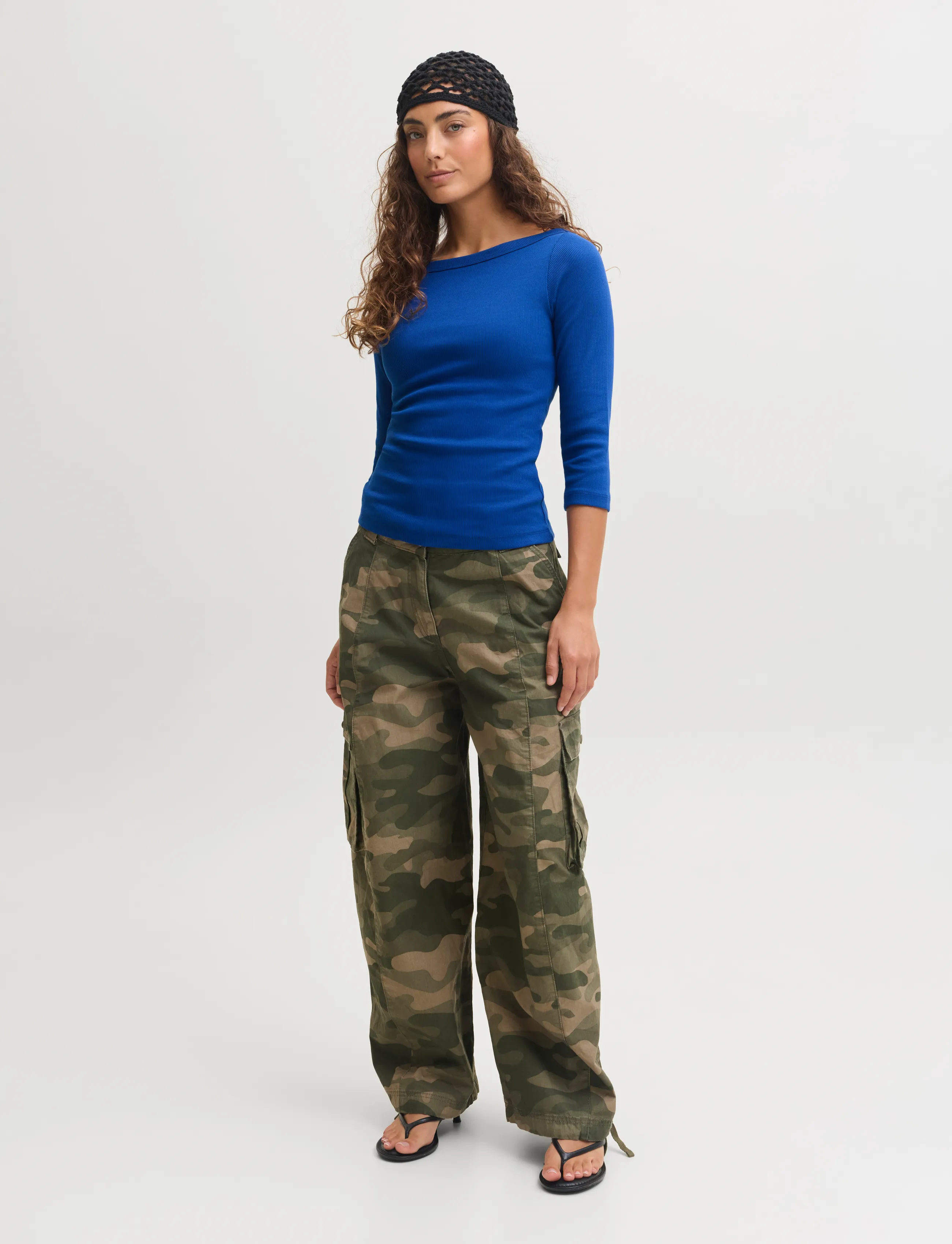 JJXX - JXFIFI STR 3/4 BOATNECK TOP JRS NOOS - long-sleeved tops - surf the web - 4
