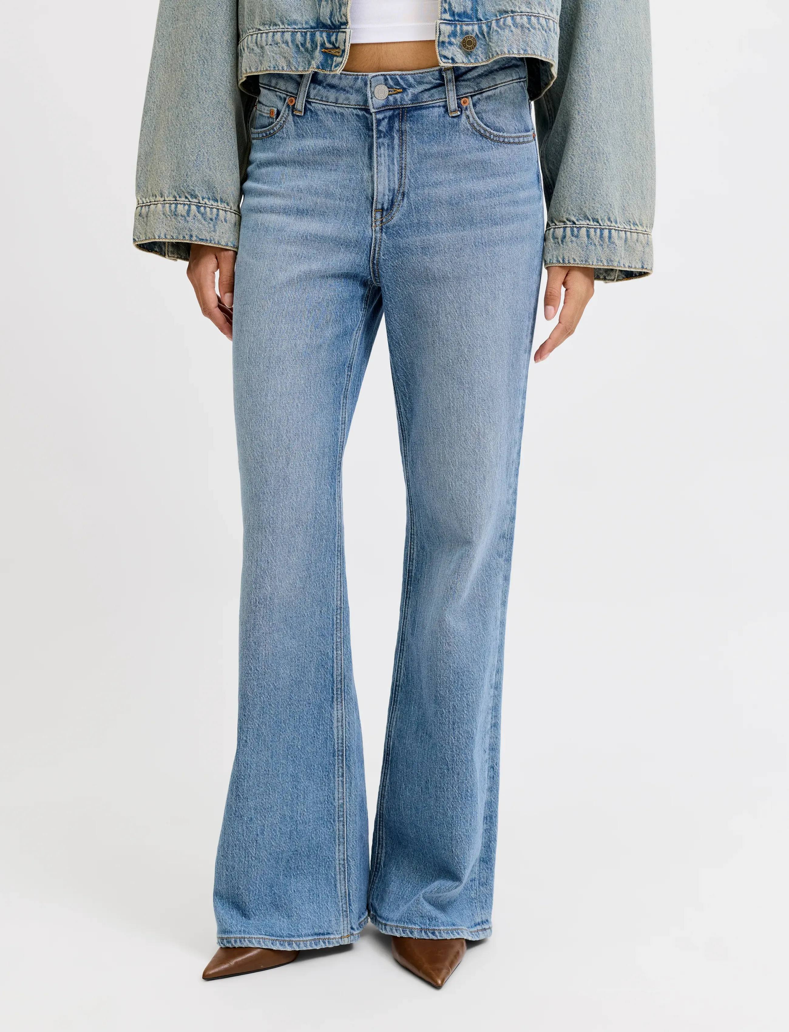 JJXX JXROME FLARED MW C9189 JEANS DNM NOOS - Sport test Lino - MEDIUM BLUE DENIM / blue