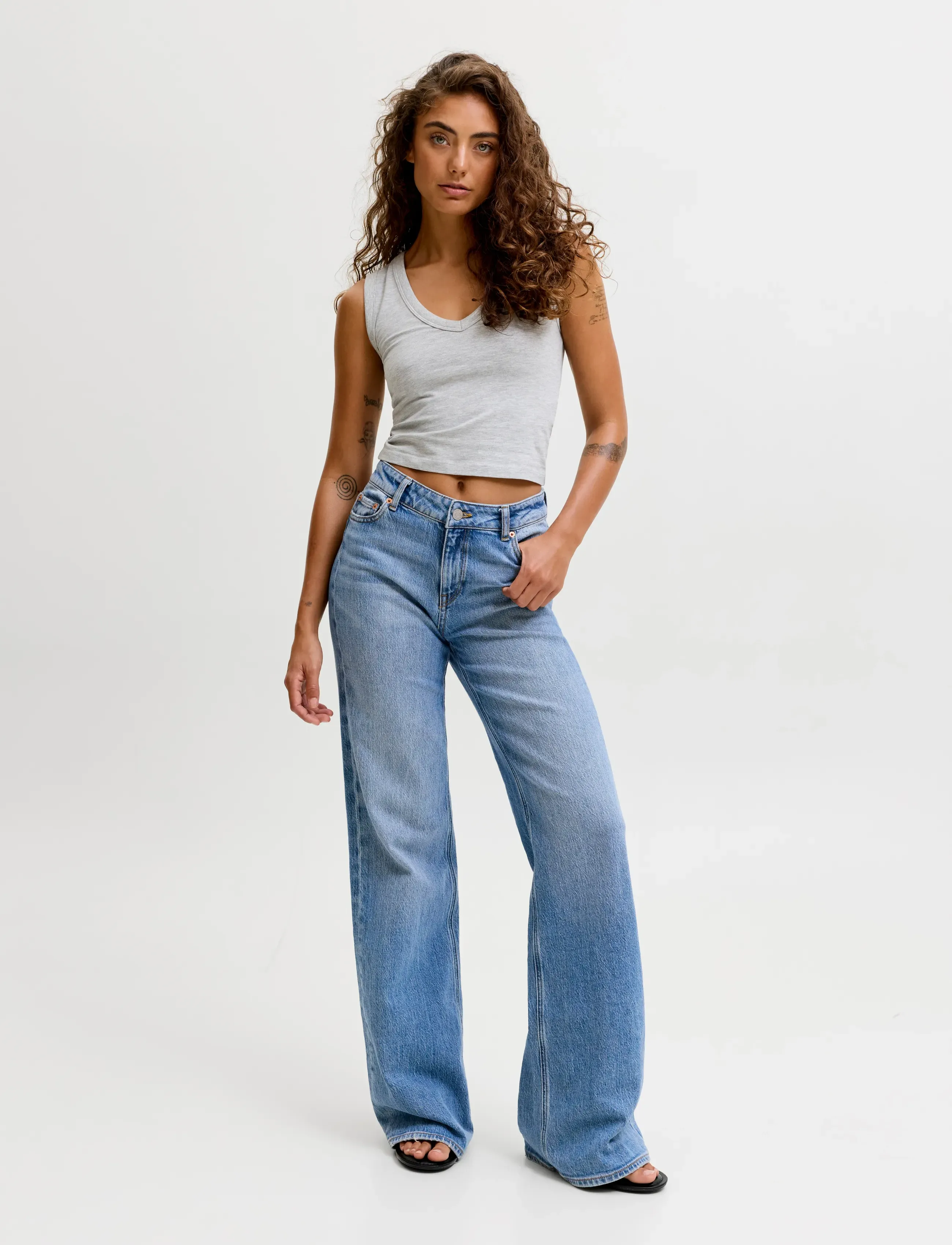 JJXX - JXROME FLARED MW C9189 JEANS DNM NOOS - jeans évasés - medium blue denim - 4