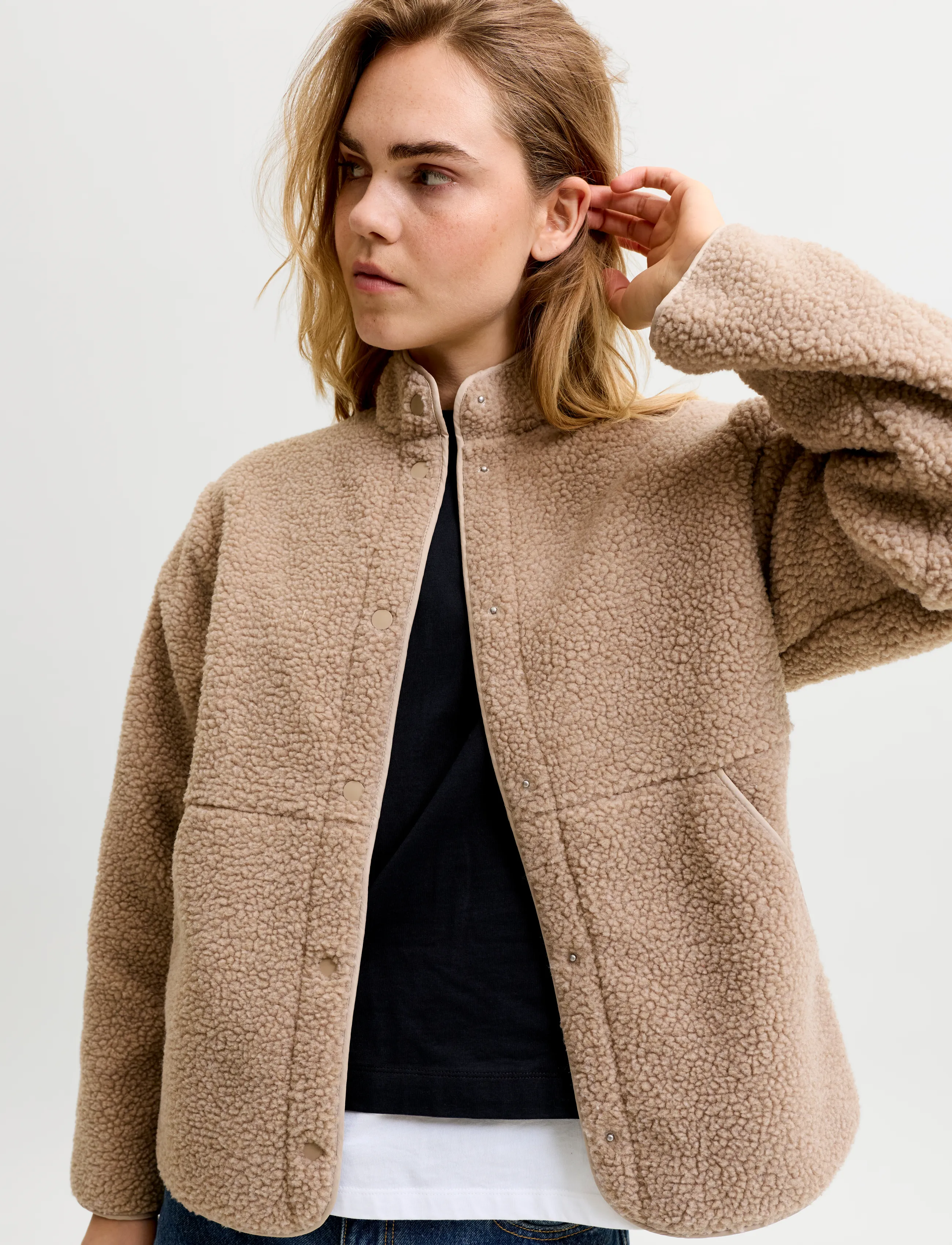 JJXX - JXVERA TEDDY JACKET OTW NOOS - fliisid ja vahekihid - humus - 5