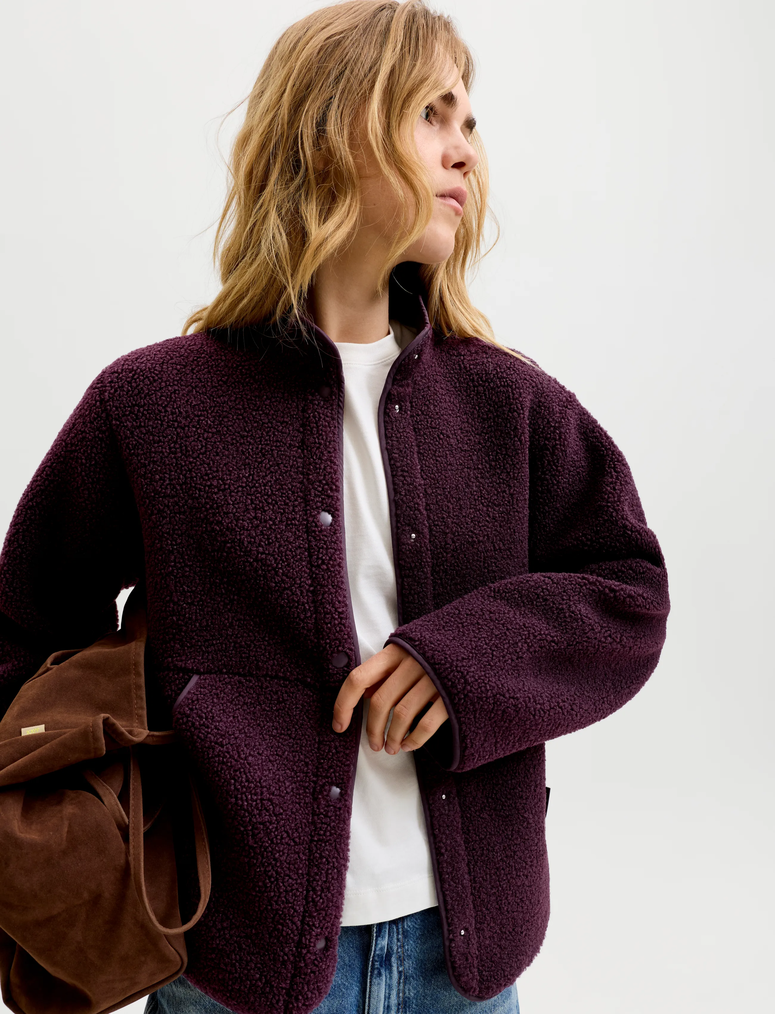 JJXX - JXVERA TEDDY JACKET OTW NOOS - fleece & mellanlager - winetasting - 5