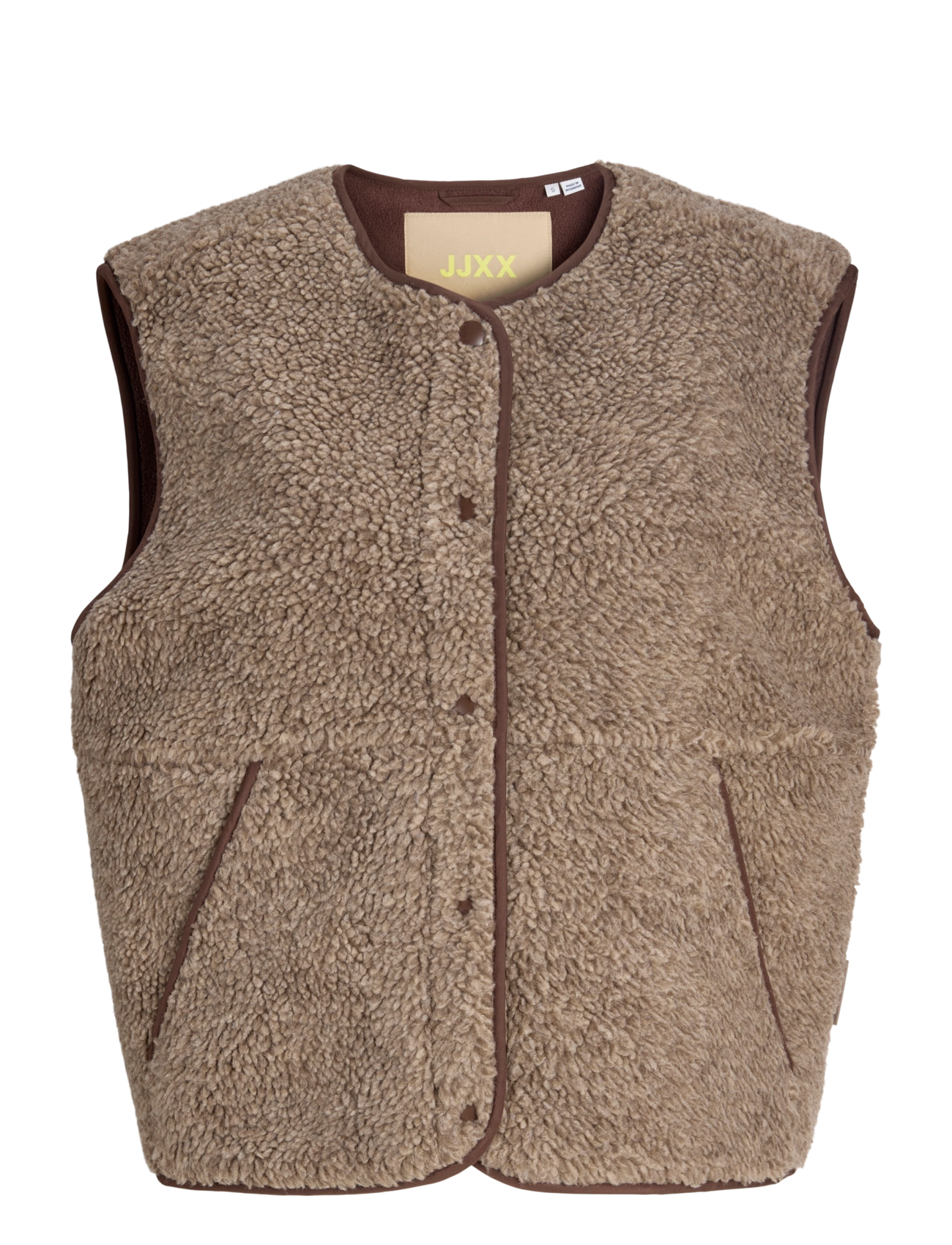 JJXX JXVERA TEDDY VEST OTW NOOS - JJXX - BUNGEE CORD / brown