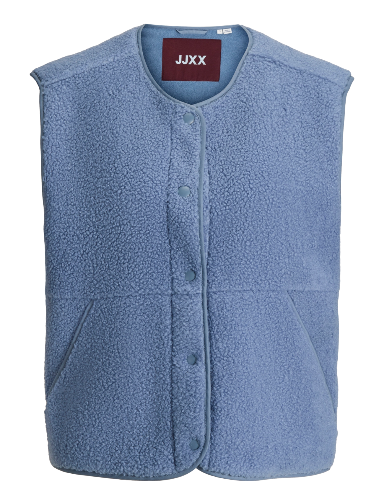 JJXX Jxvera Teddy Vest Otw Noos, S, Blue, Veste > Fleece & Teddy Veste, Dame