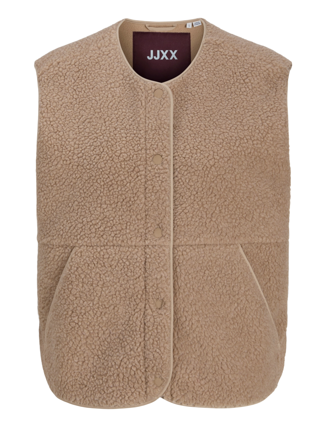 JJXX JXVERA TEDDY VEST OTW NOOS - Fleece- och teddyvästar - HUMUS / beige