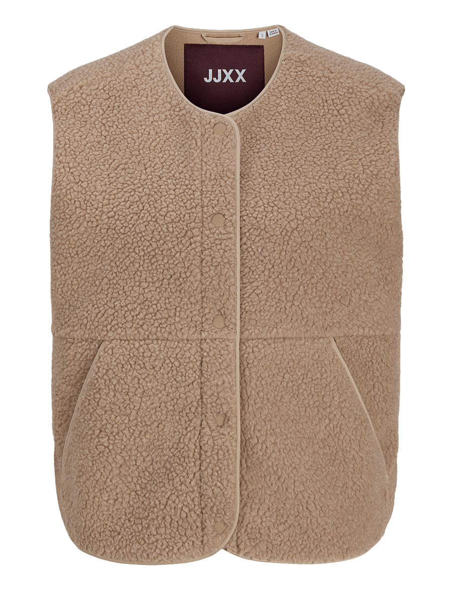JJXX - JXVERA TEDDY VEST OTW NOOS - fleece- og teddyveste - humus - 1