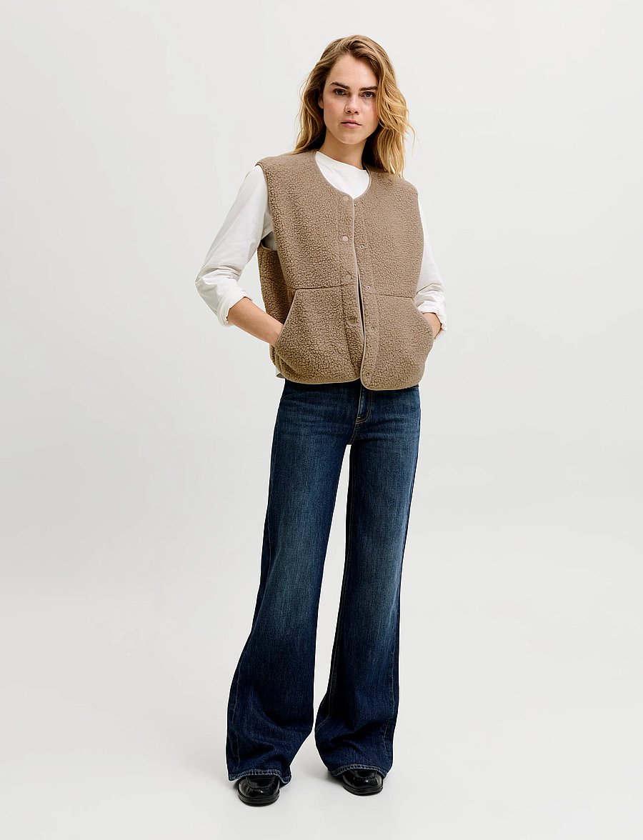 JJXX - JXVERA TEDDY VEST OTW NOOS - fleece- og teddyveste - humus - 4