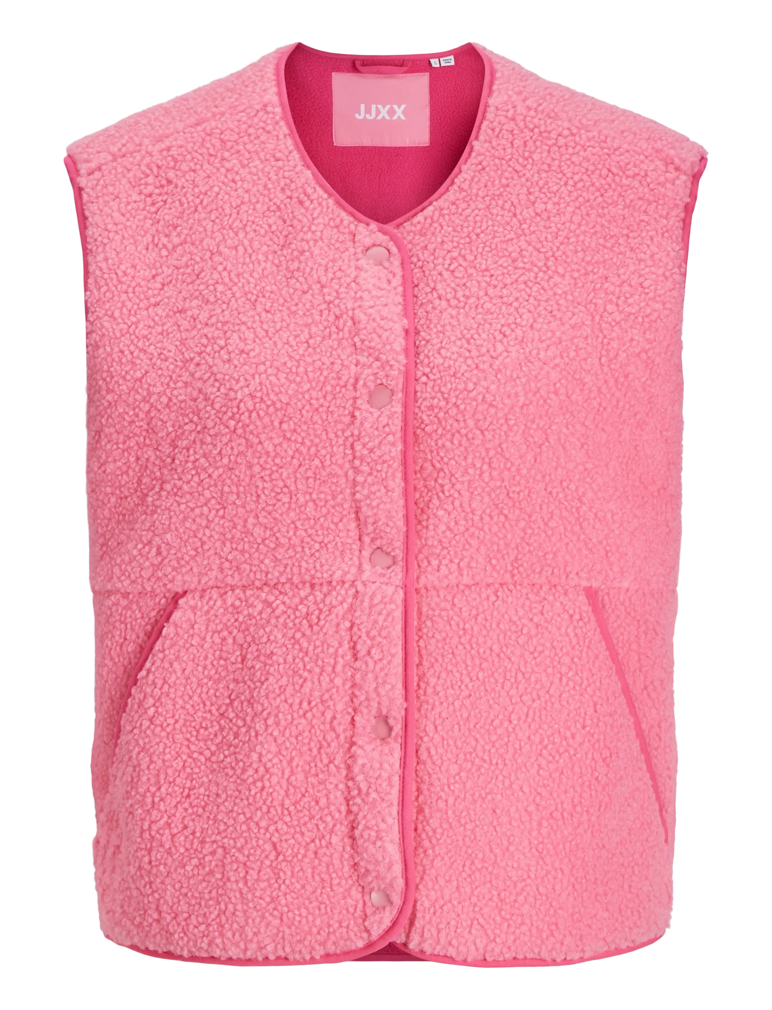 JJXX JXVERA TEDDY VEST OTW SN - Västar - MORNING GLORY / pink/rose