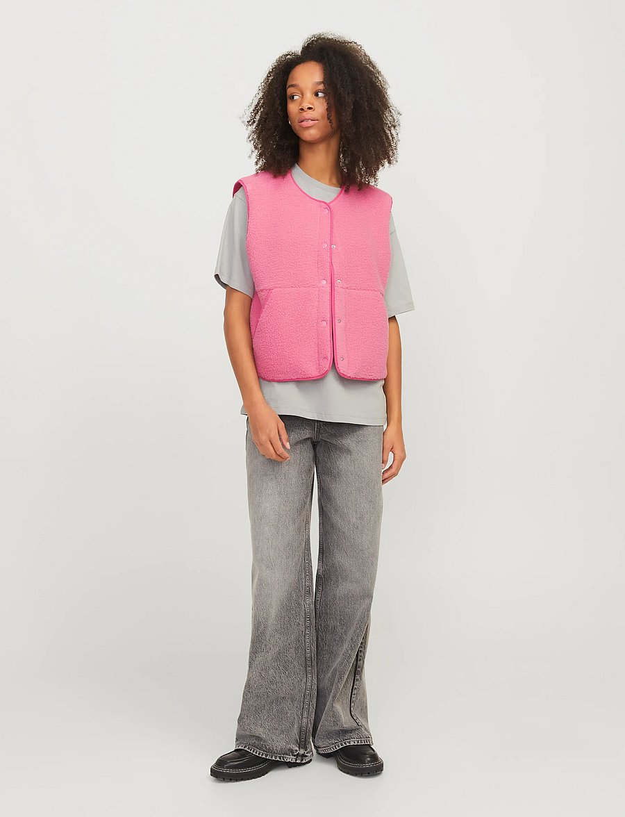 JJXX - JXVERA TEDDY VEST OTW NOOS - flís- og loðvesti - morning glory - 4