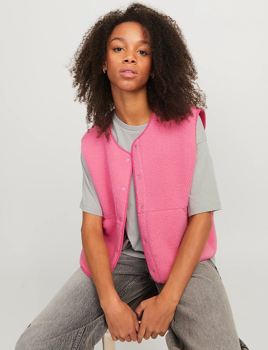 JJXX - JXVERA TEDDY VEST OTW NOOS - flís- og loðvesti - morning glory - 5