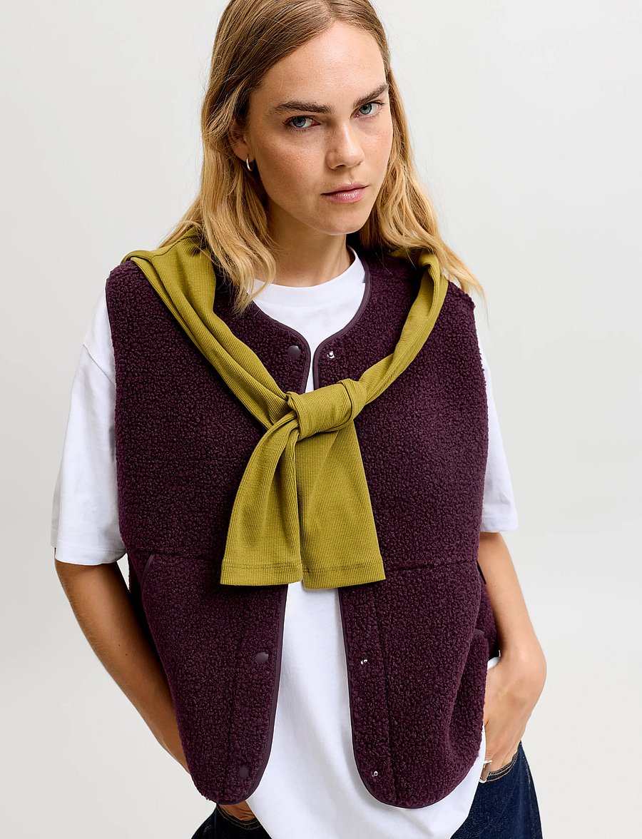JJXX - JXVERA TEDDY VEST OTW NOOS - fleece- und teddy-westen - winetasting - 5