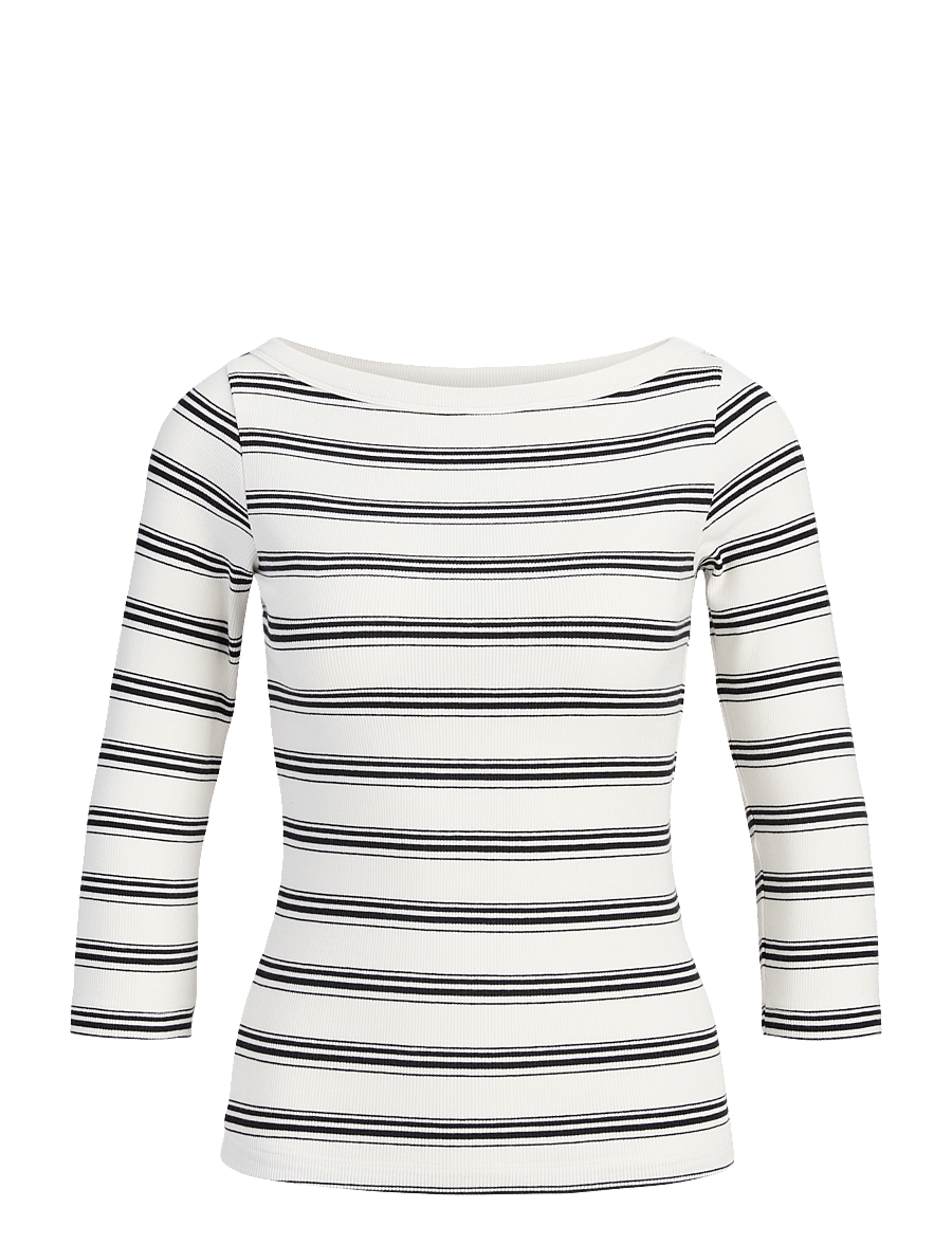 JJXX - JXFIFI STR 3/4 STRIPED BOATNECK TOP JRS - black - 1