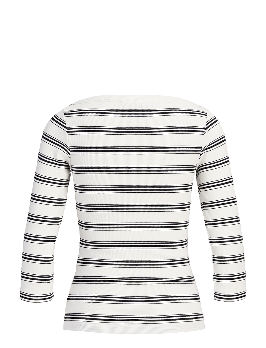 JJXX - JXFIFI STR 3/4 STRIPED BOATNECK TOP JRS - black - 2