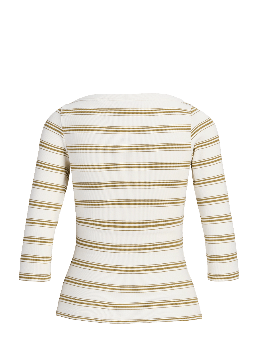 JJXX - JXFIFI STR 3/4 STRIPED BOATNECK TOP JRS - green moss - 2
