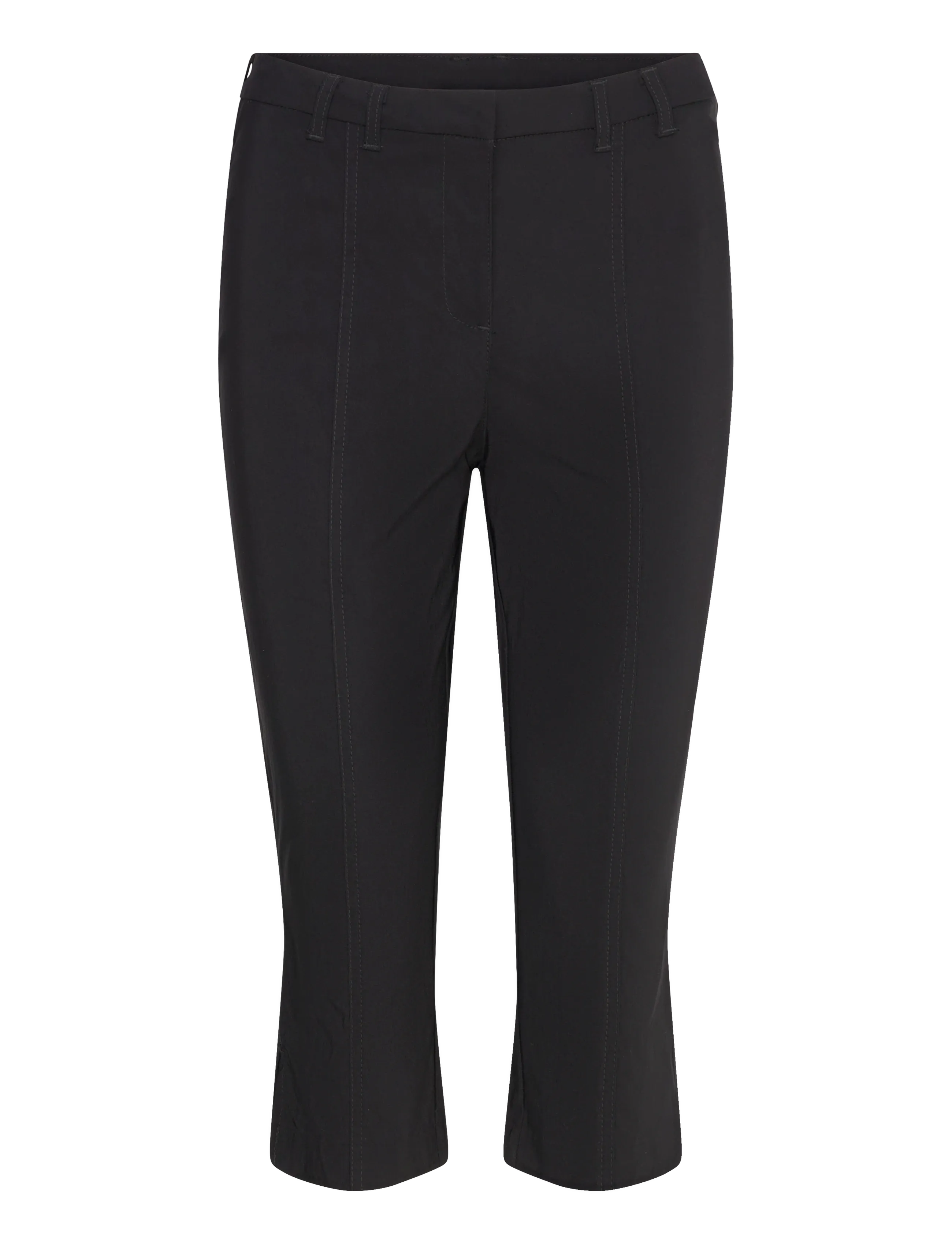 JJXX JXIBEN SLIM CAPRI MW PANTS PNT LN - Riided - BLACK / black