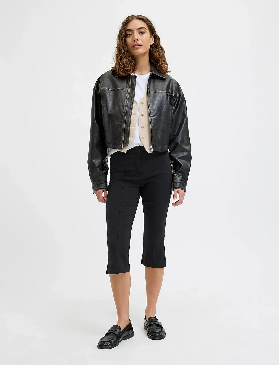 JJXX - JXIBEN SLIM CAPRI MW PANTS PNT LN - caprihose - black - 4
