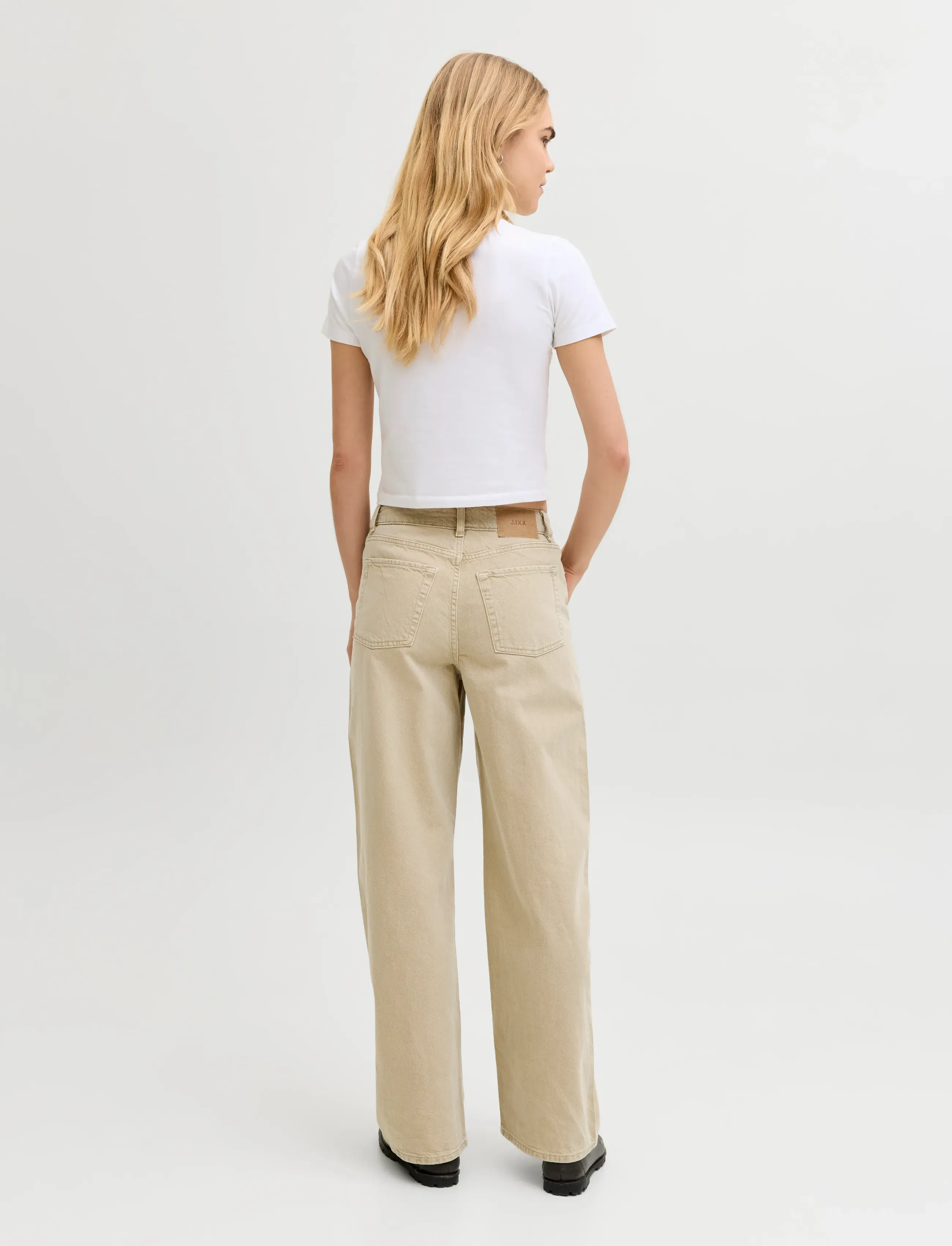 JJXX - JXTOKYO WIDE HW COLOR DNM SN - pantalons larges - desert dust - 3