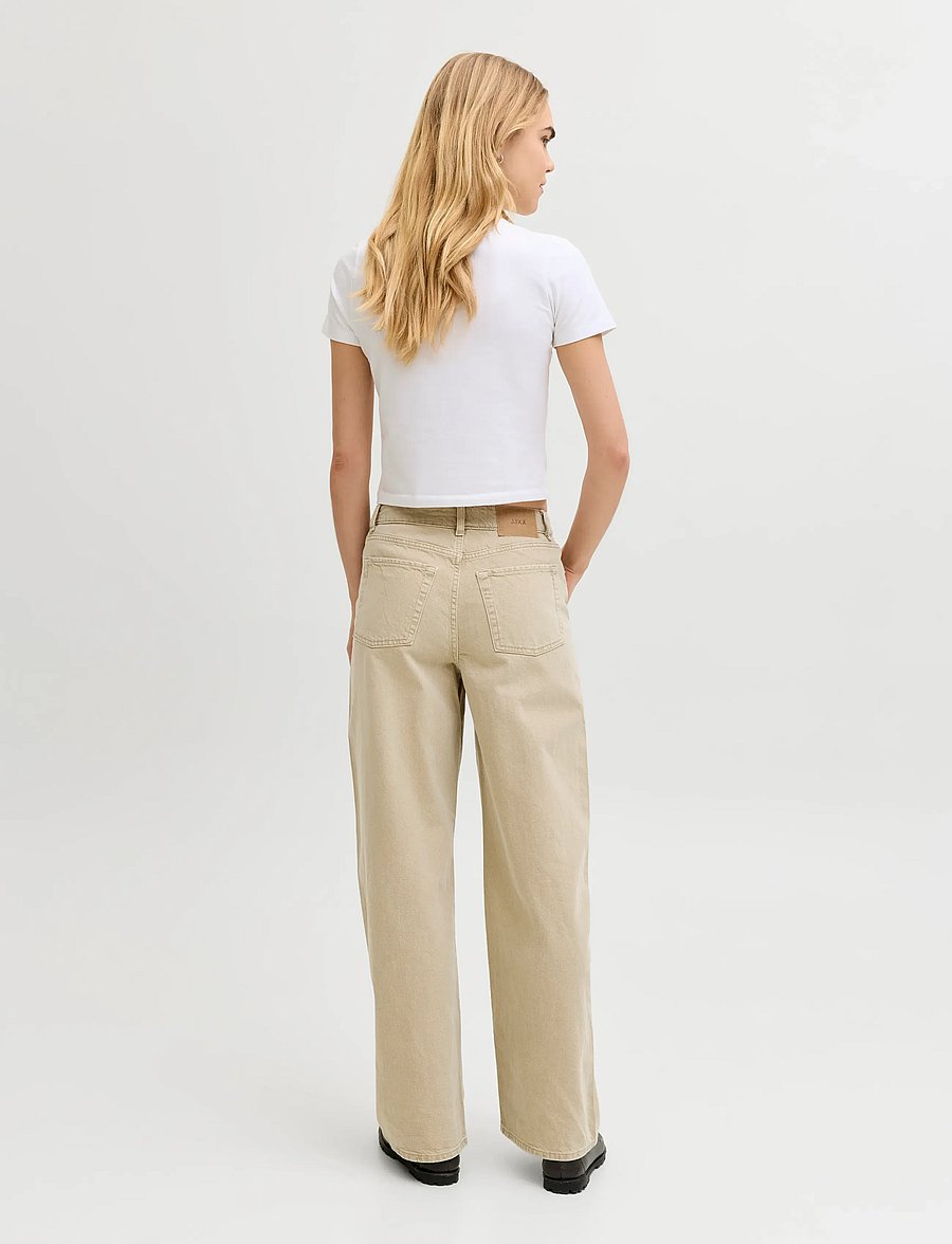 JJXX - JXTOKYO WIDE HW COLOR DNM SN - pantalons larges - desert dust - 3